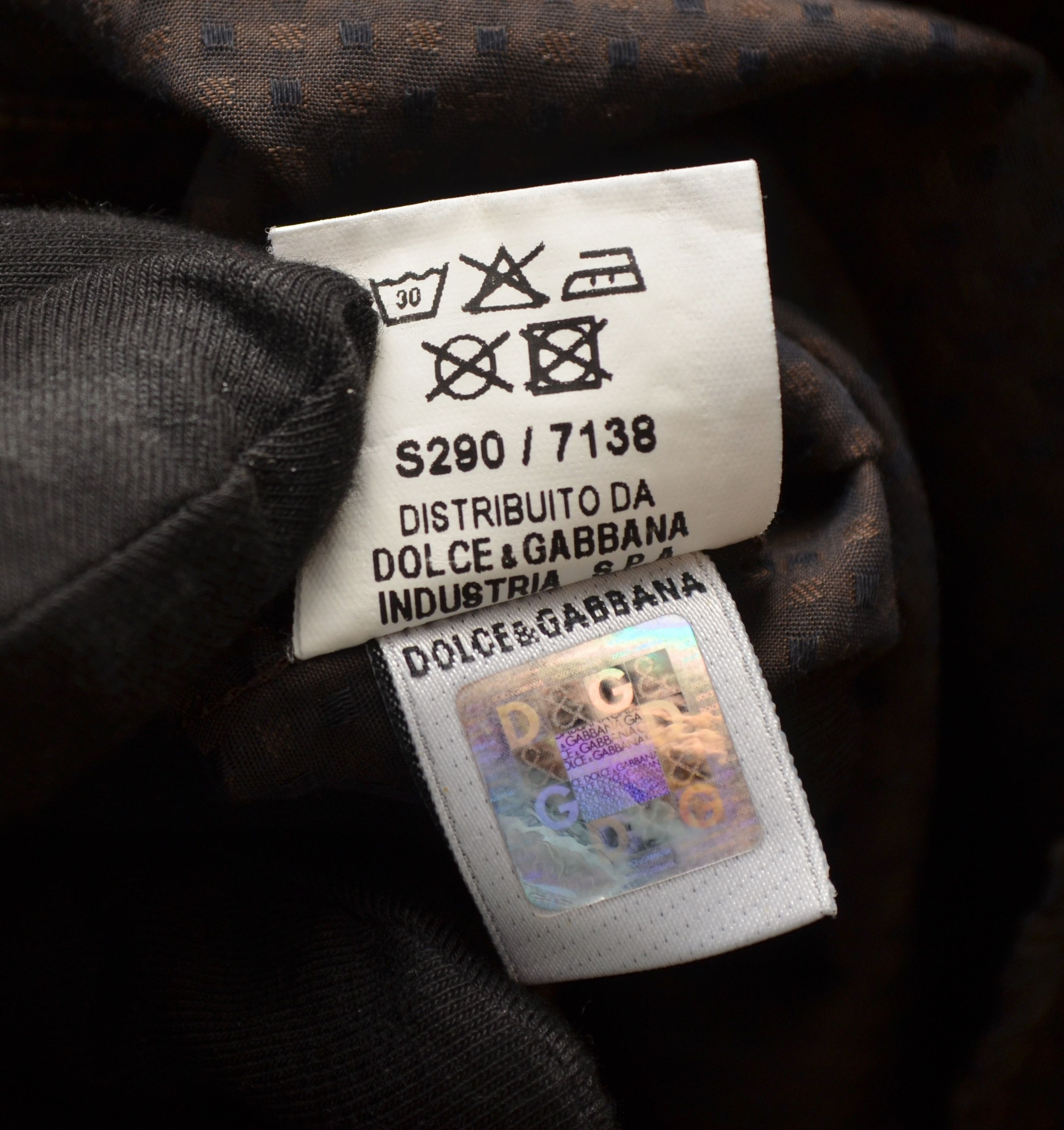 Dolce & Gabbana Dolce & Gabbana Abstract Print Brown Shirt sz 50 Vintage Size US M / EU 48-50 / 2 - 9 Thumbnail