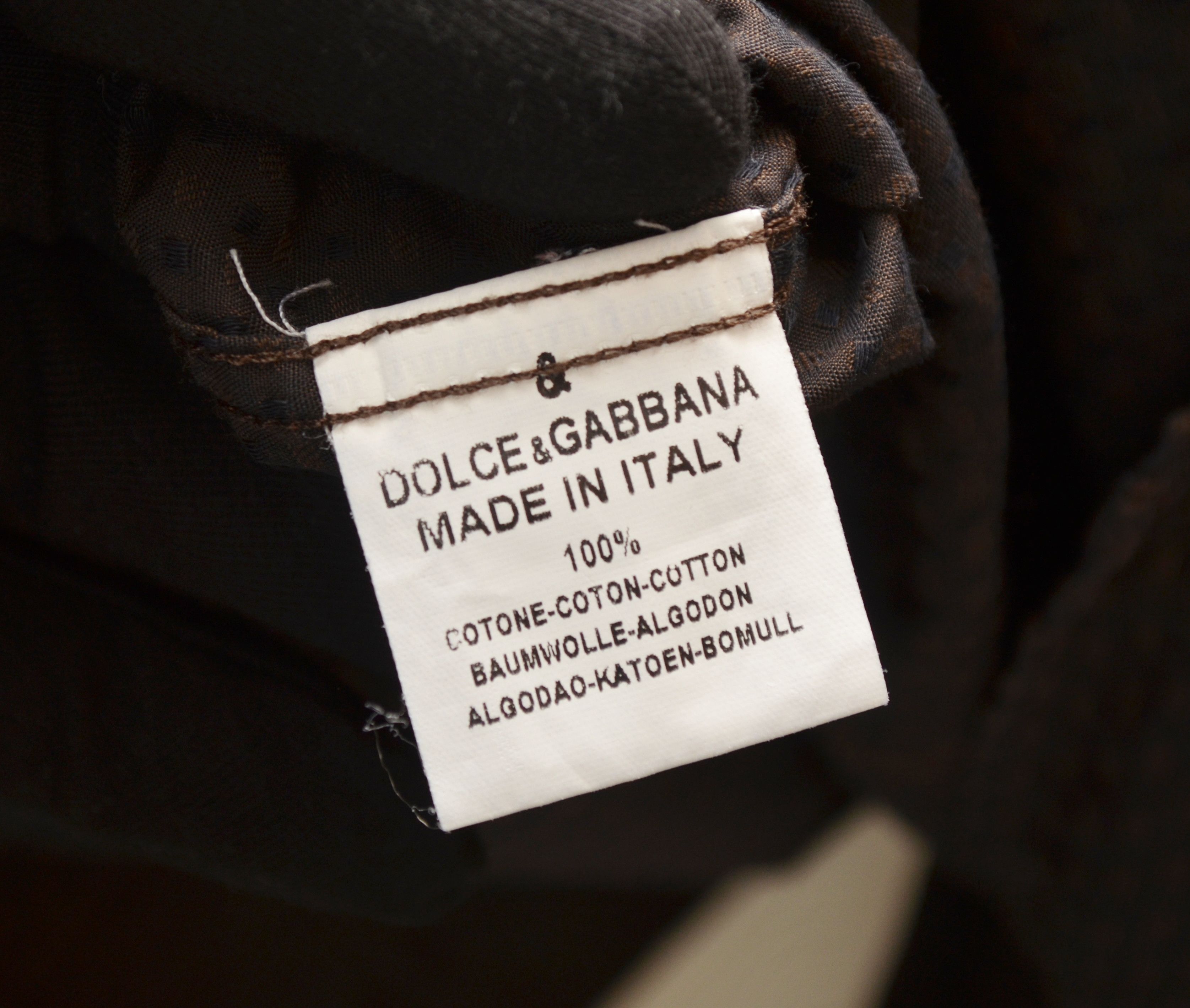 Dolce & Gabbana Dolce & Gabbana Abstract Print Brown Shirt sz 50 Vintage Size US M / EU 48-50 / 2 - 8 Thumbnail