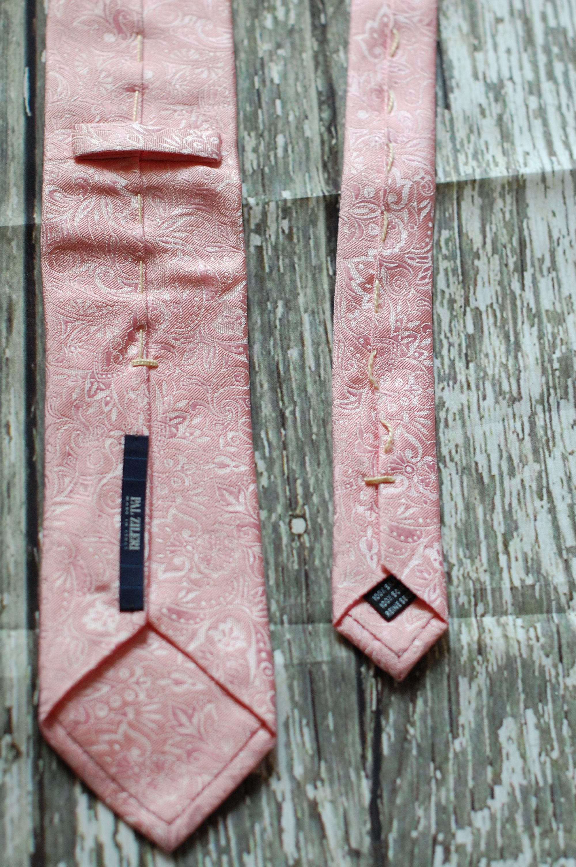Pal Zileri JACQUARD SILK NECKTIE pink floral designer tie Italy Size ONE SIZE - 6 Thumbnail