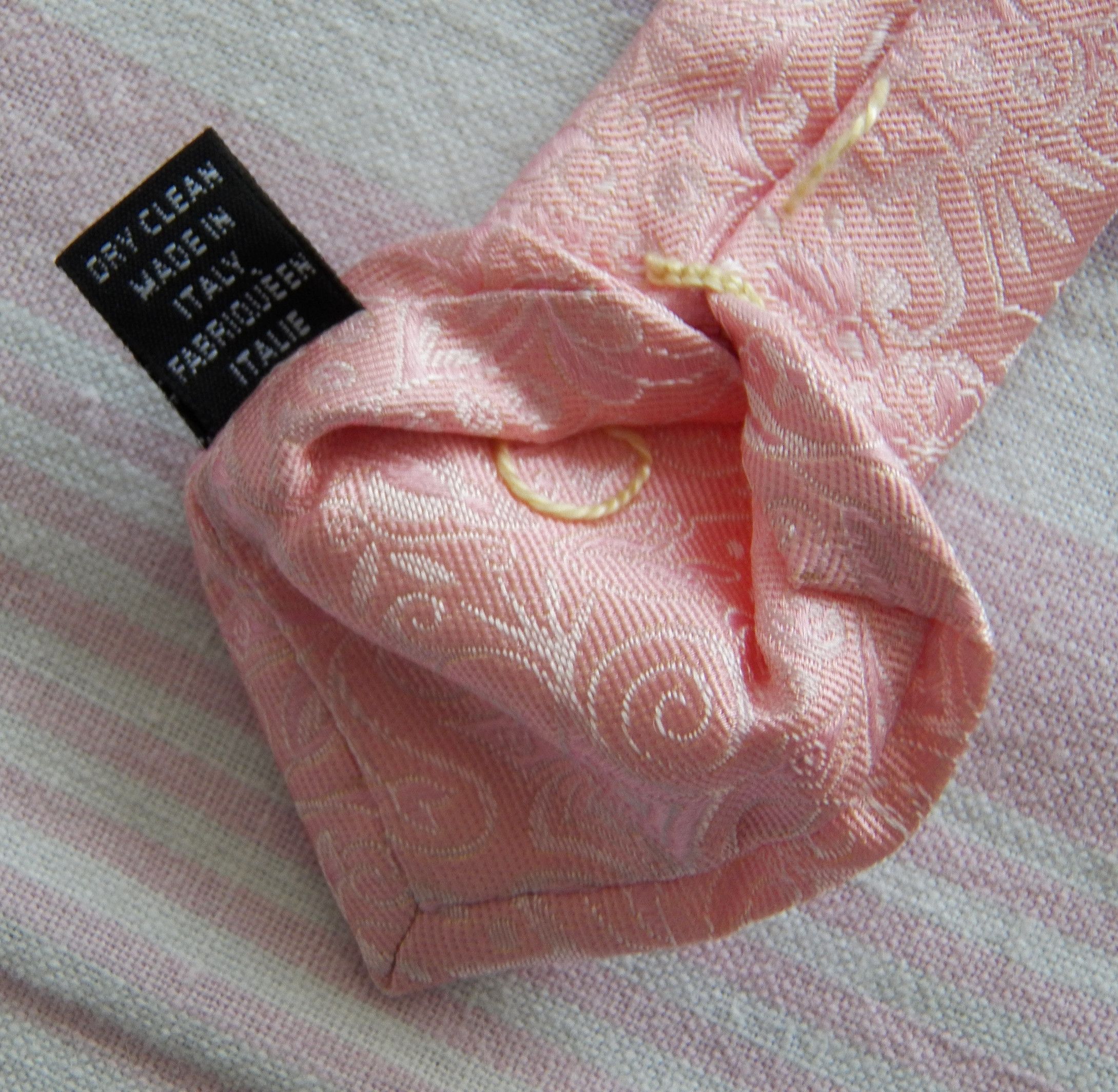Pal Zileri JACQUARD SILK NECKTIE pink floral designer tie Italy Size ONE SIZE - 7 Thumbnail