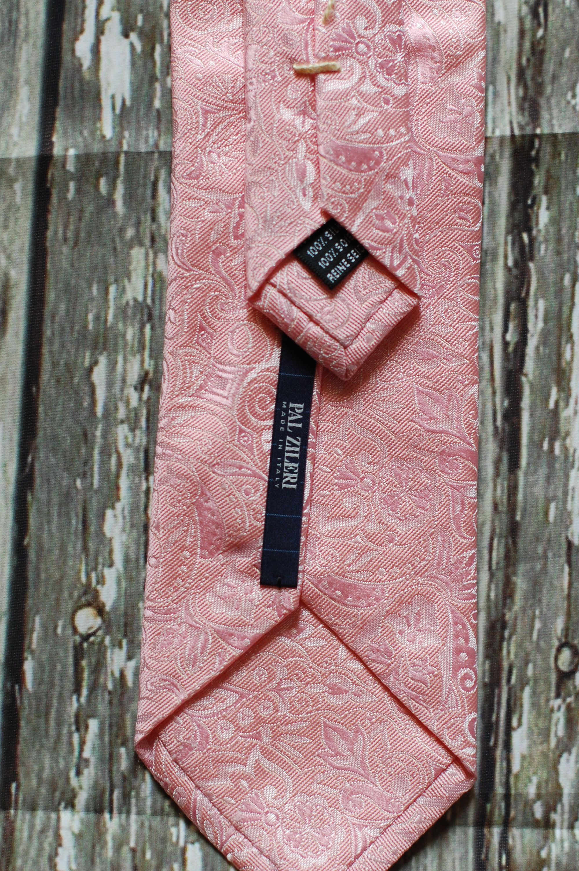 Pal Zileri JACQUARD SILK NECKTIE pink floral designer tie Italy Size ONE SIZE - 4 Thumbnail