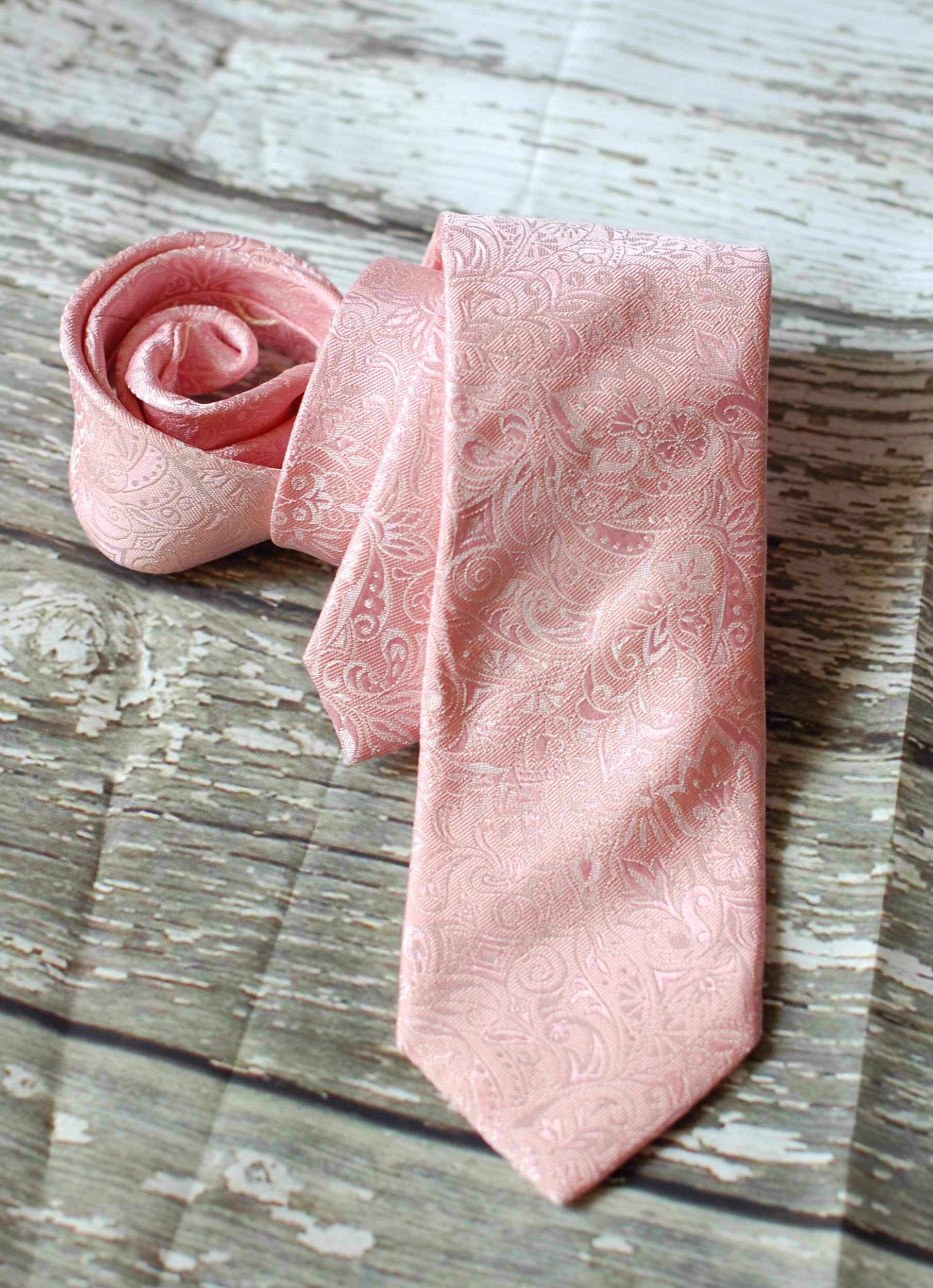 Pal Zileri JACQUARD SILK NECKTIE pink floral designer tie Italy Size ONE SIZE - 1 Thumbnail