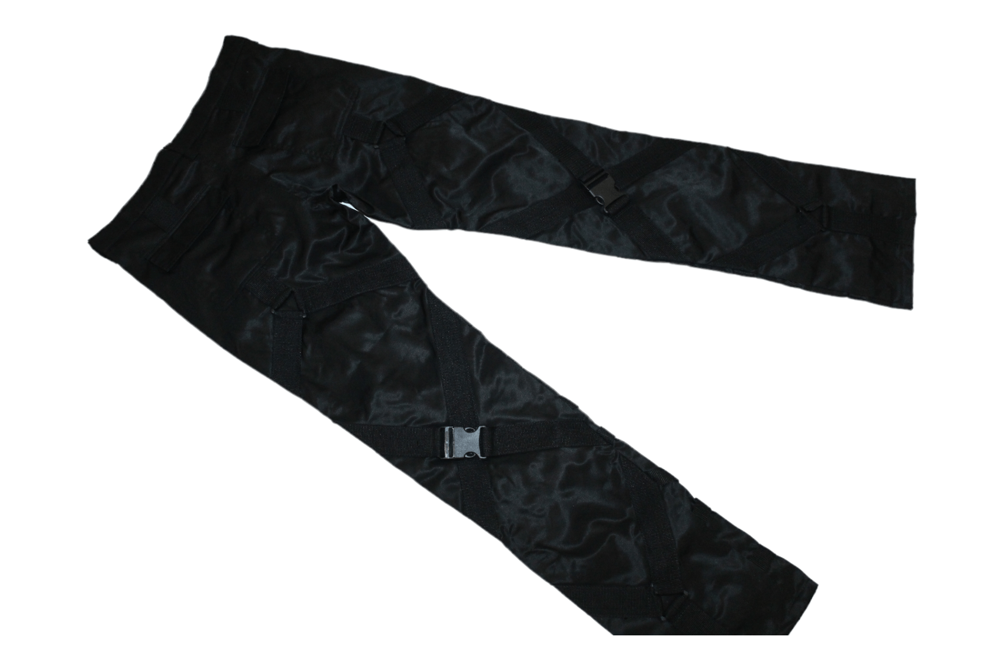 Seditionaries Crazy💥 Y2K SEKTOR1 steampunk gothic bondage satin pants Size US 32 / EU 48 - 3 Thumbnail