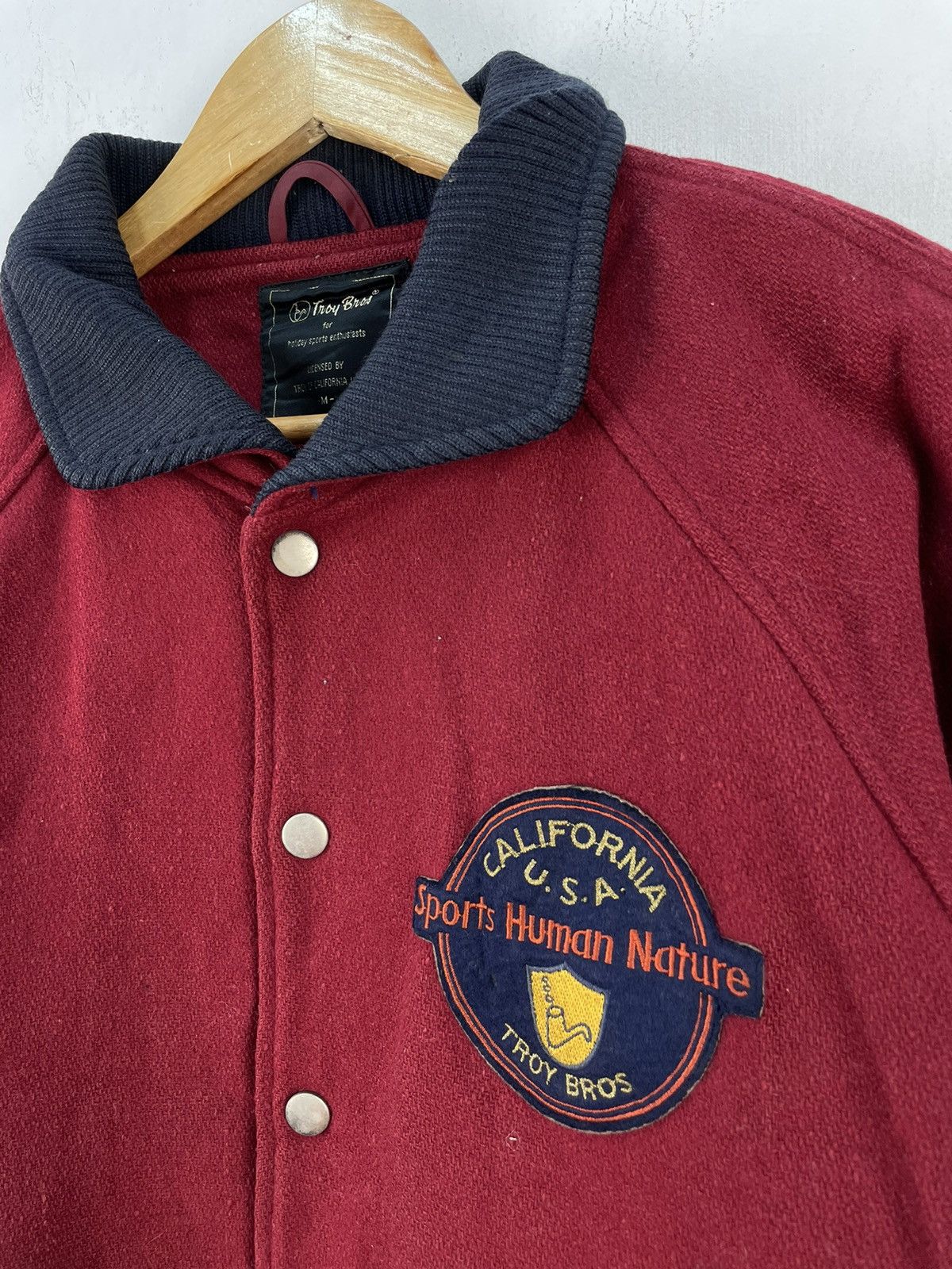 Japanese Brand Vintage Troy Bros California Letterman Wool Varsity Jacket Size US M / EU 48-50 / 2 - 7 Thumbnail