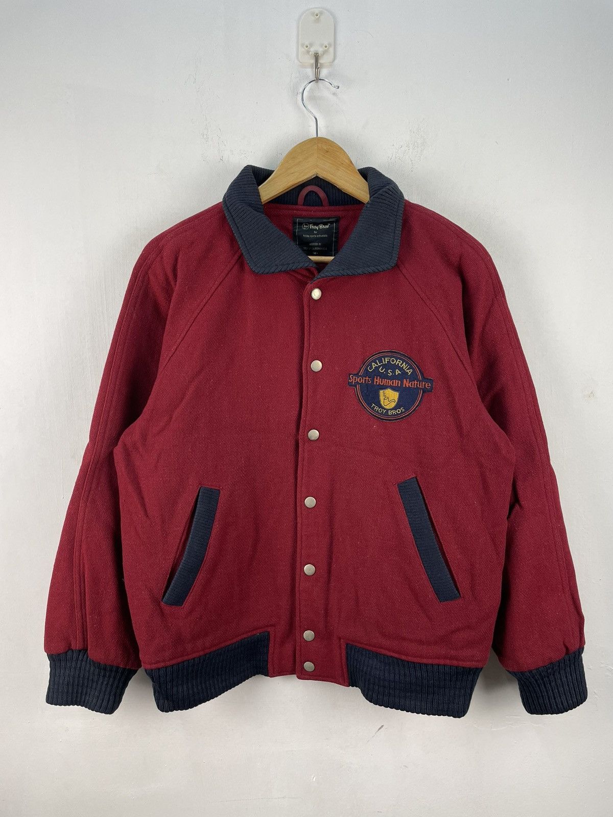 Japanese Brand Vintage Troy Bros California Letterman Wool Varsity Jacket Size US M / EU 48-50 / 2 - 4 Thumbnail