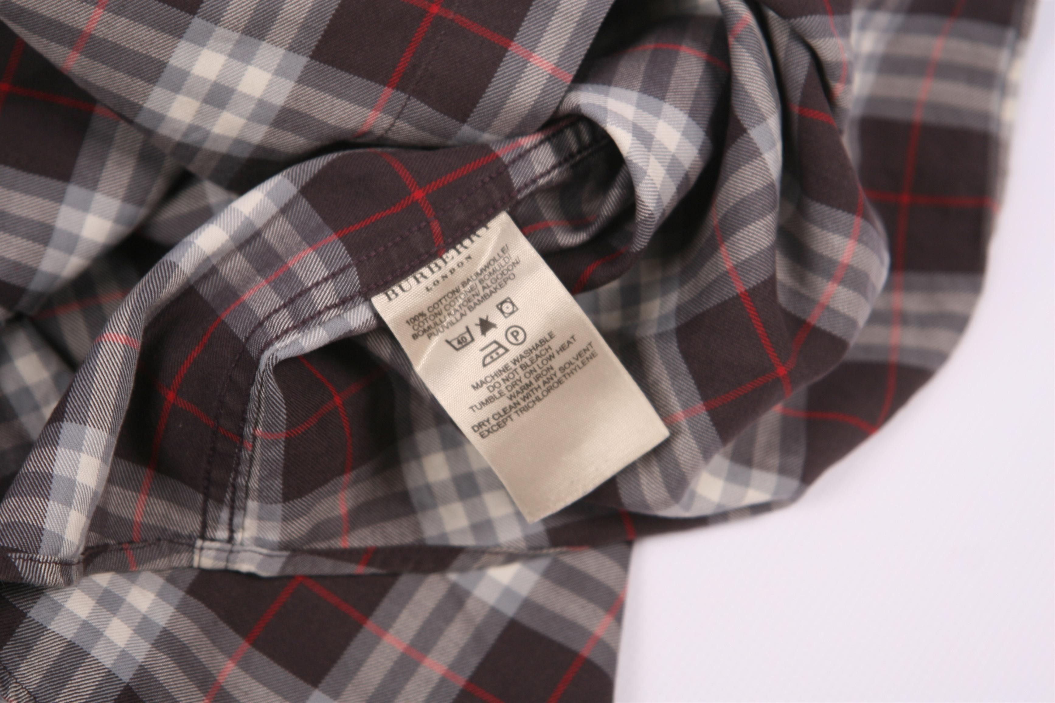 Burberry 🔥VTG🔥 Burberry London Casual Nova Check Shirt in Brown Size US M / EU 48-50 / 2 - 4 Thumbnail