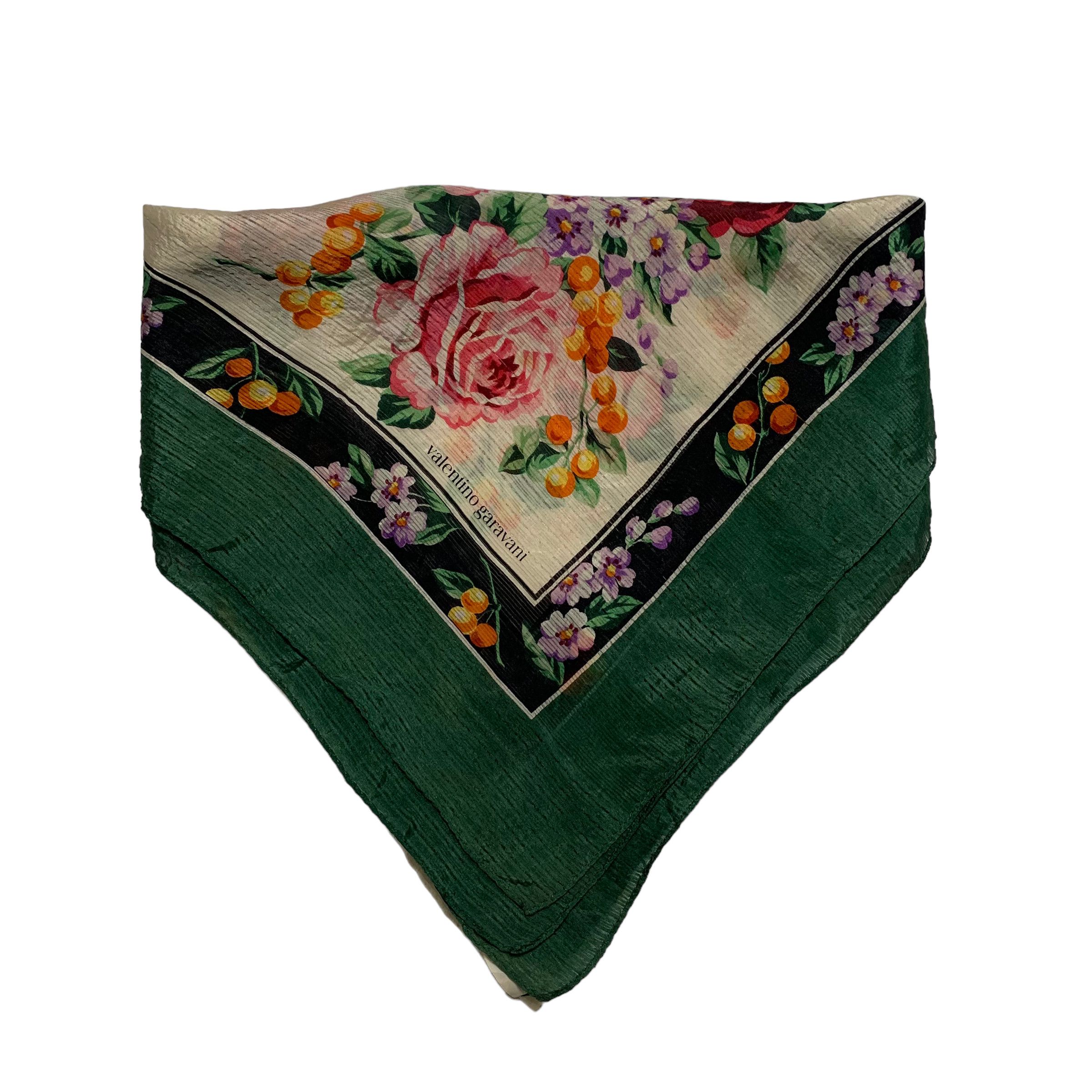 Valentino Valentino Garavani Silk Floral Scarf Size ONE SIZE - 3 Thumbnail