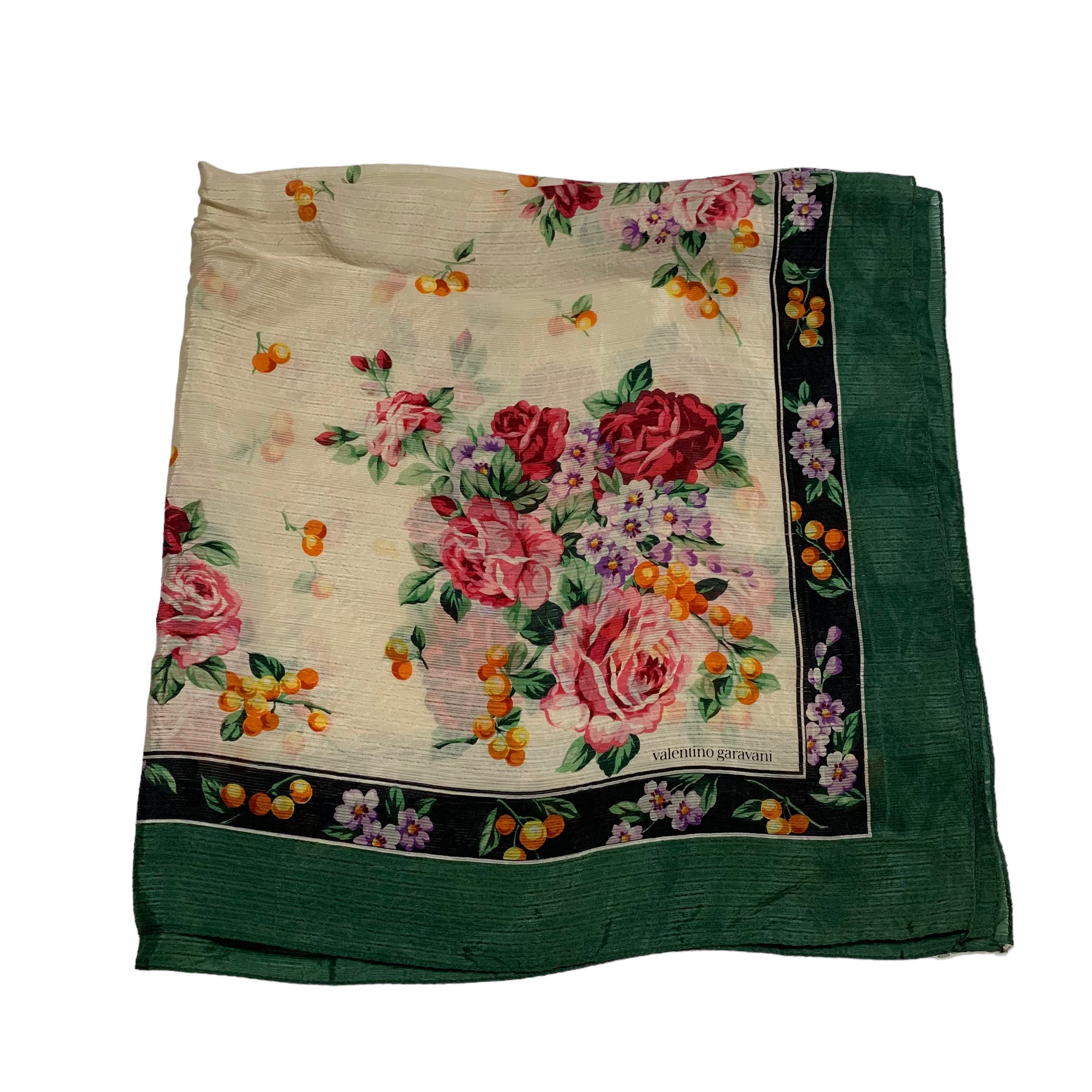 Valentino Valentino Garavani Silk Floral Scarf Size ONE SIZE - 5 Thumbnail