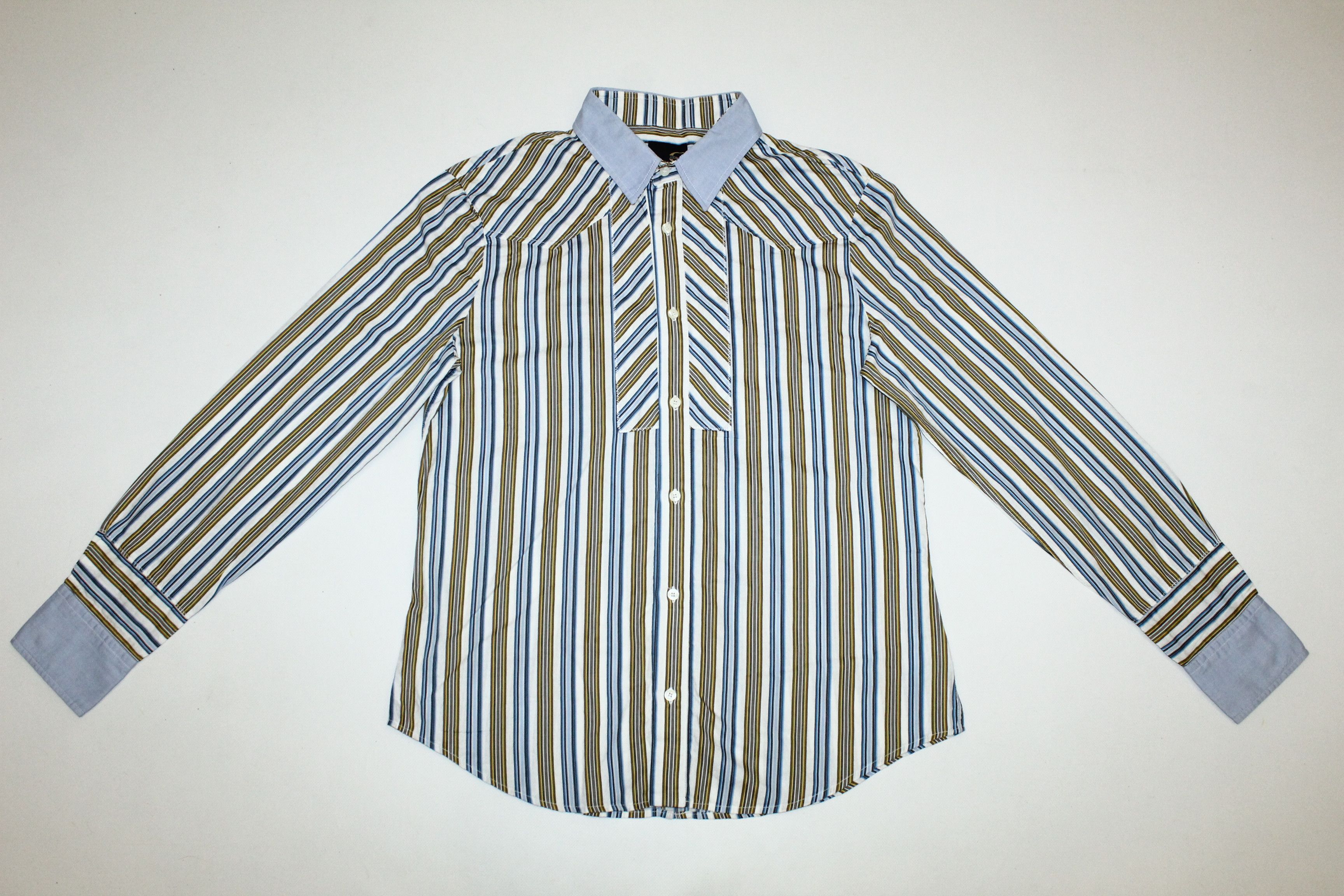 Just Cavalli 🔥 VTG 🔥 Just Cavalli Luxury Stripes Shirt Size US XL / EU 56 / 4 - 2 Thumbnail