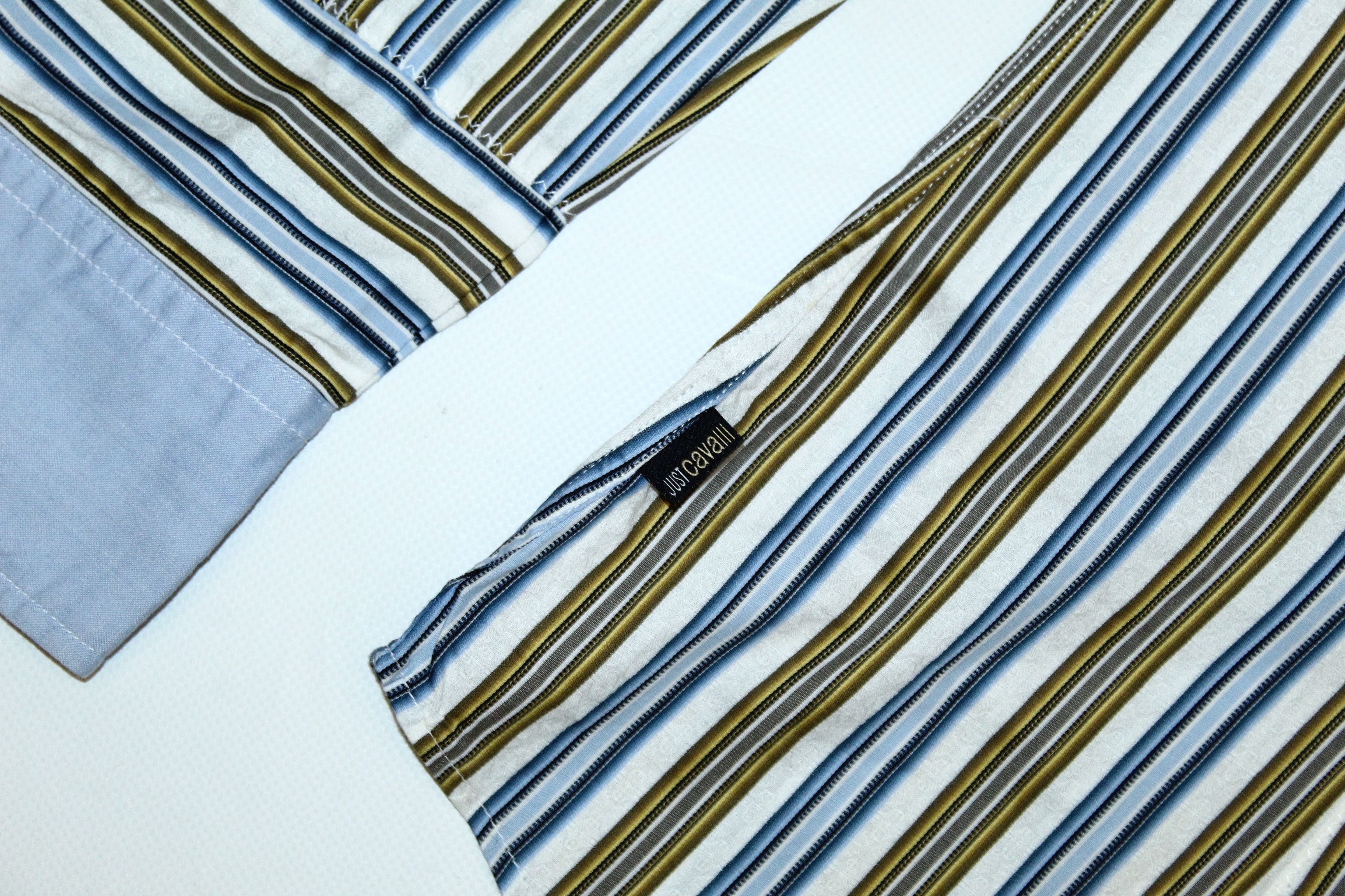 Just Cavalli 🔥 VTG 🔥 Just Cavalli Luxury Stripes Shirt Size US XL / EU 56 / 4 - 7 Thumbnail
