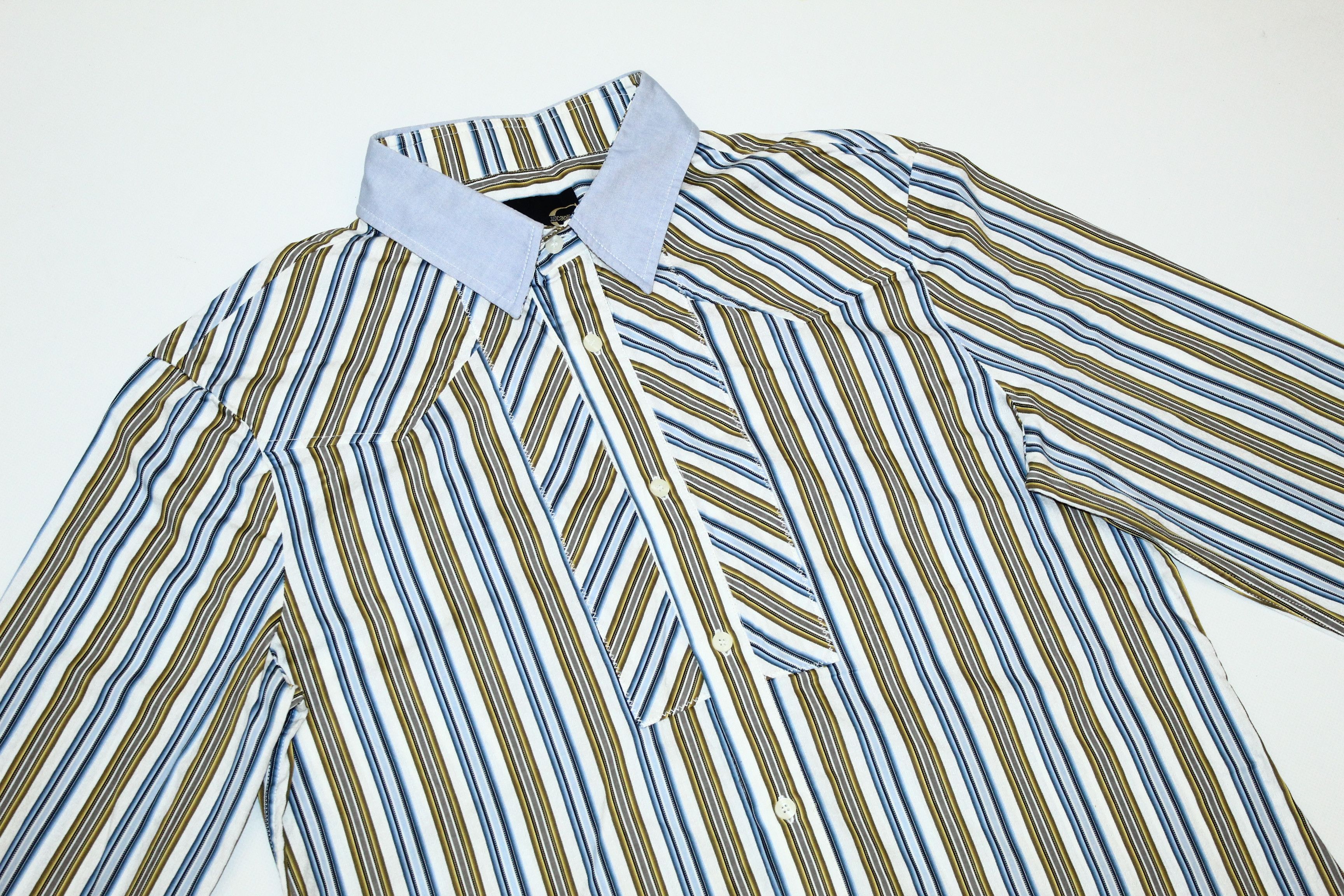 Just Cavalli 🔥 VTG 🔥 Just Cavalli Luxury Stripes Shirt Size US XL / EU 56 / 4 - 3 Thumbnail