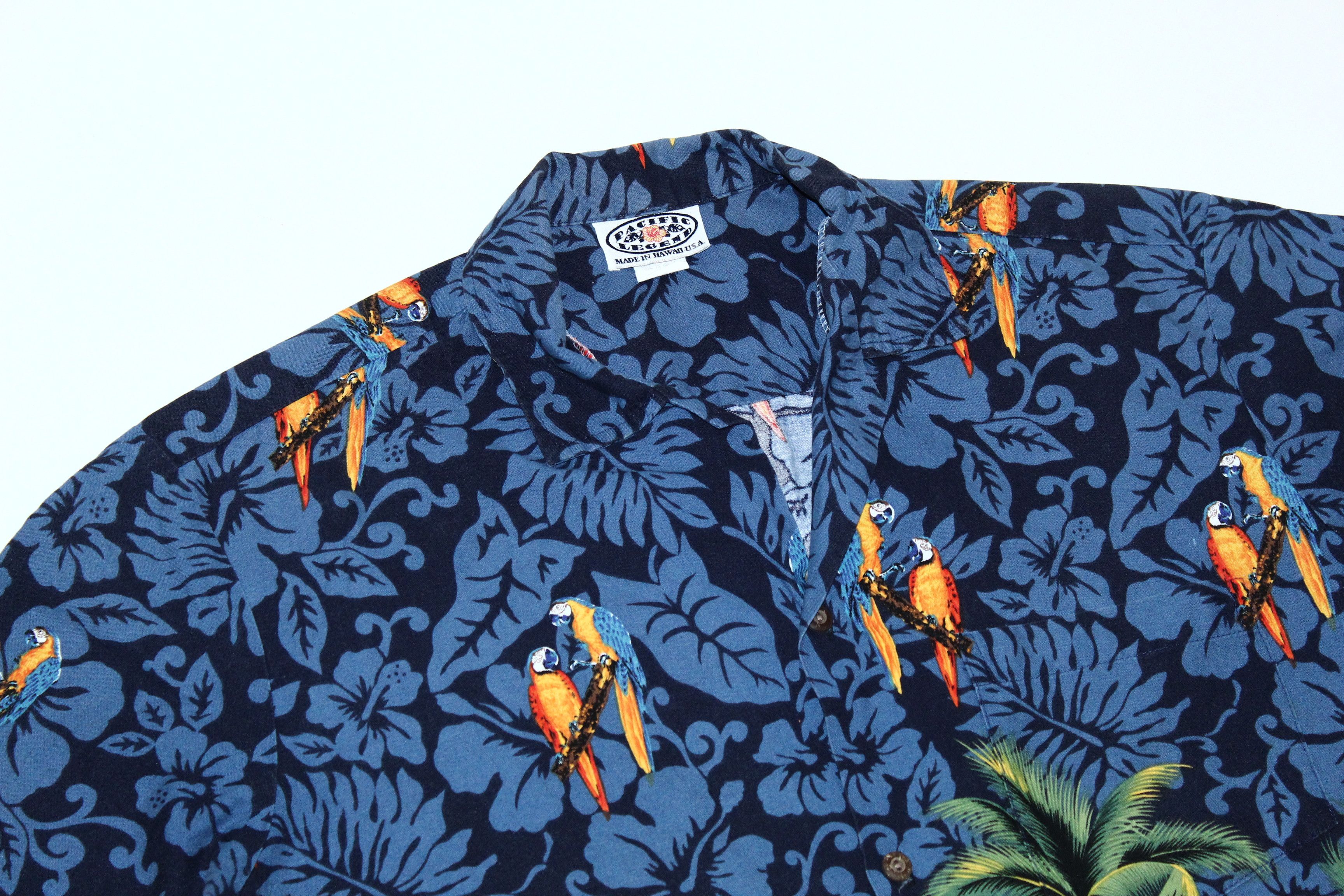 Pacific Legend Y2k🔥Pacific Legend Parrots Printed Hawaiian Shirt Size US M / EU 48-50 / 2 - 3 Thumbnail