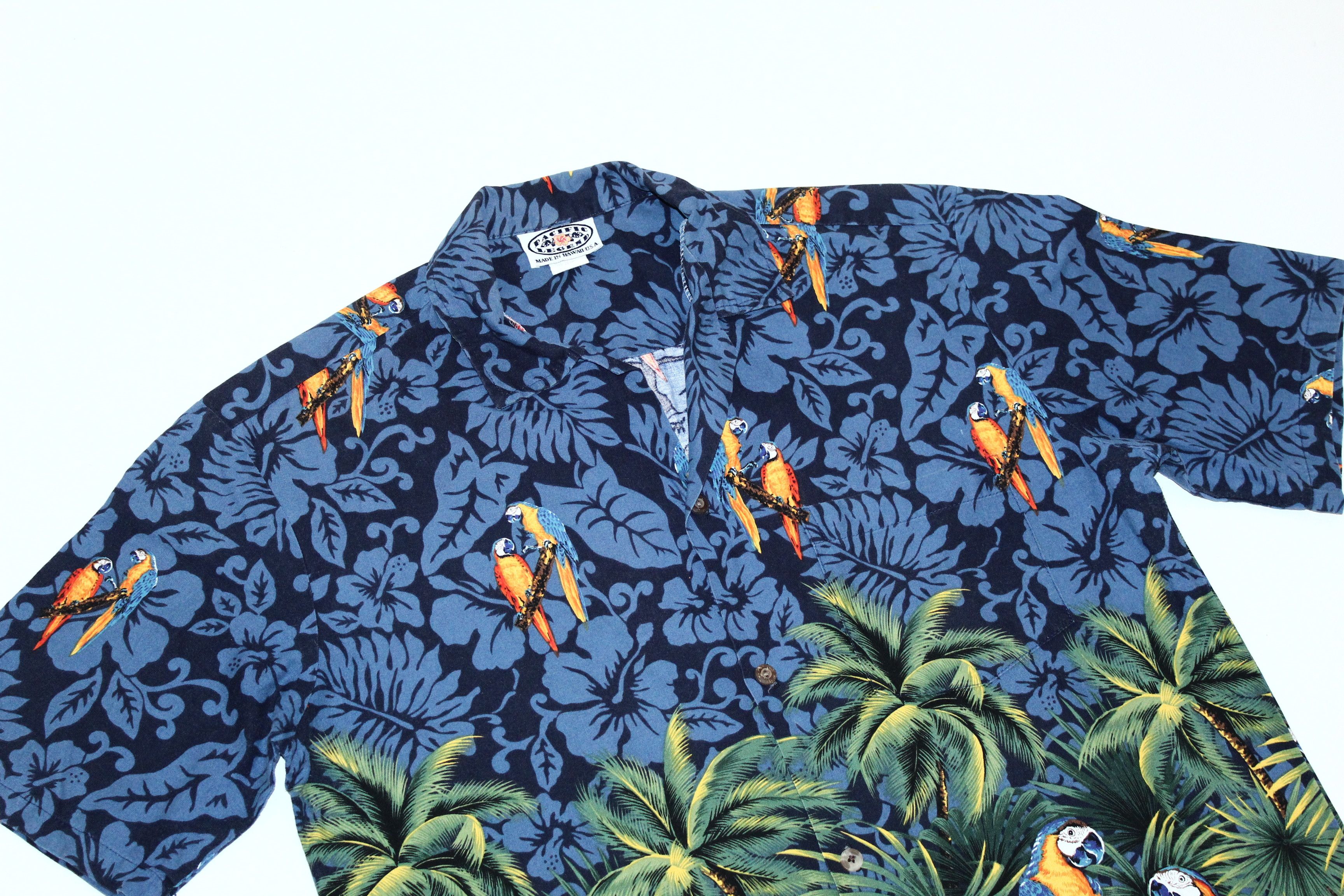 Pacific Legend Y2k🔥Pacific Legend Parrots Printed Hawaiian Shirt Size US M / EU 48-50 / 2 - 2 Thumbnail