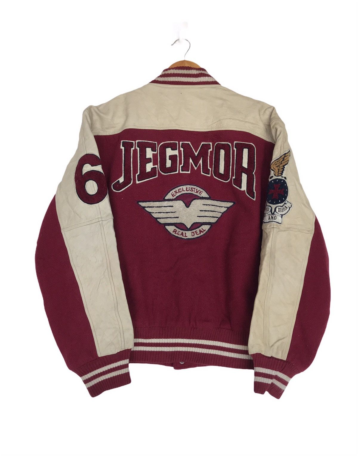 Japanese Brand Vintage 70s Dog House Jegmor Leather Varsity Jacket Leather Size US L / EU 52-54 / 3 - 1 Thumbnail