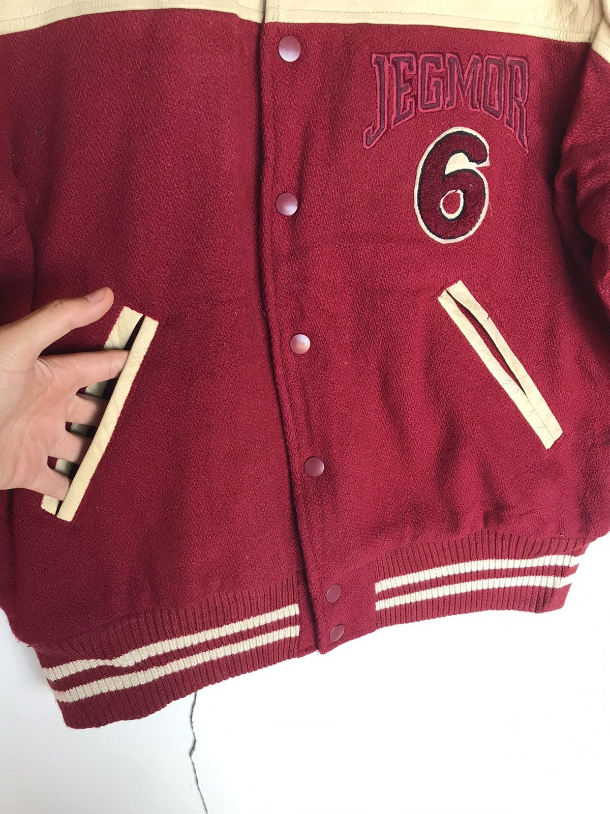 Japanese Brand Vintage 70s Dog House Jegmor Leather Varsity Jacket Leather Size US L / EU 52-54 / 3 - 4 Thumbnail