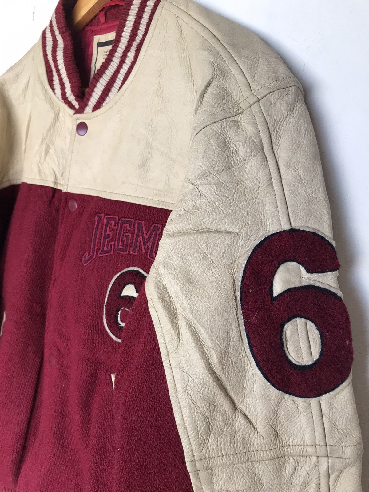 Japanese Brand Vintage 70s Dog House Jegmor Leather Varsity Jacket Leather Size US L / EU 52-54 / 3 - 6 Thumbnail