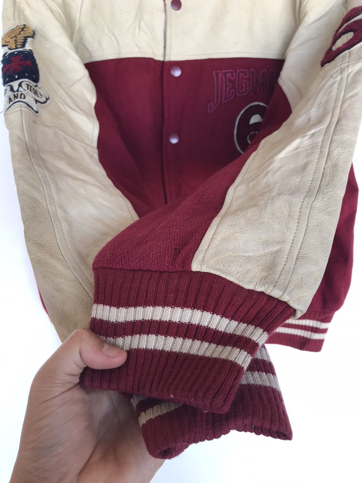 Japanese Brand Vintage 70s Dog House Jegmor Leather Varsity Jacket Leather Size US L / EU 52-54 / 3 - 7 Thumbnail