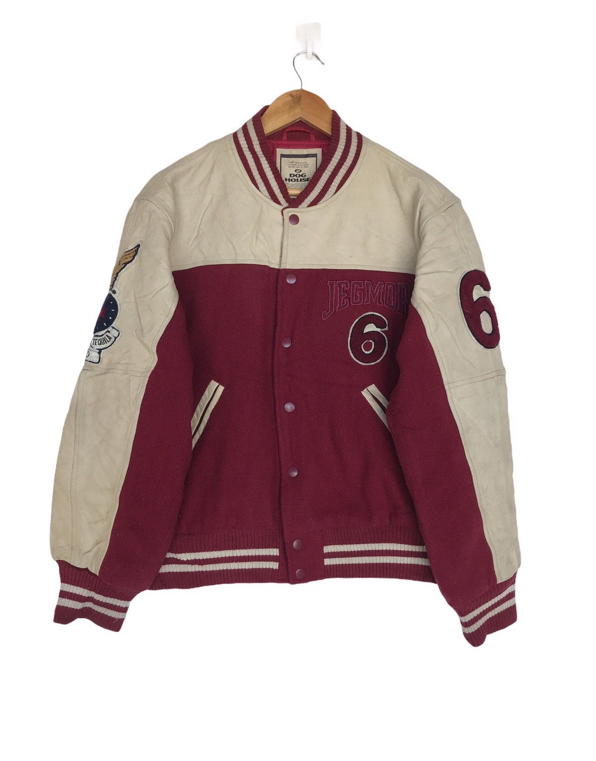 Japanese Brand Vintage 70s Dog House Jegmor Leather Varsity Jacket Leather Size US L / EU 52-54 / 3 - 2 Thumbnail