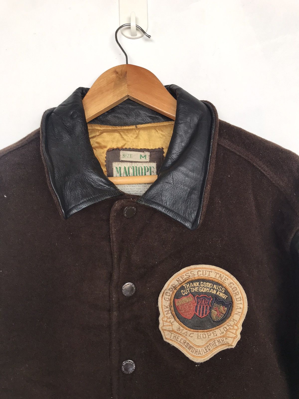 Vintage Vintage 1960s Machope Baseball Team Leather Varsity Jacket Size US M / EU 48-50 / 2 - 5 Thumbnail