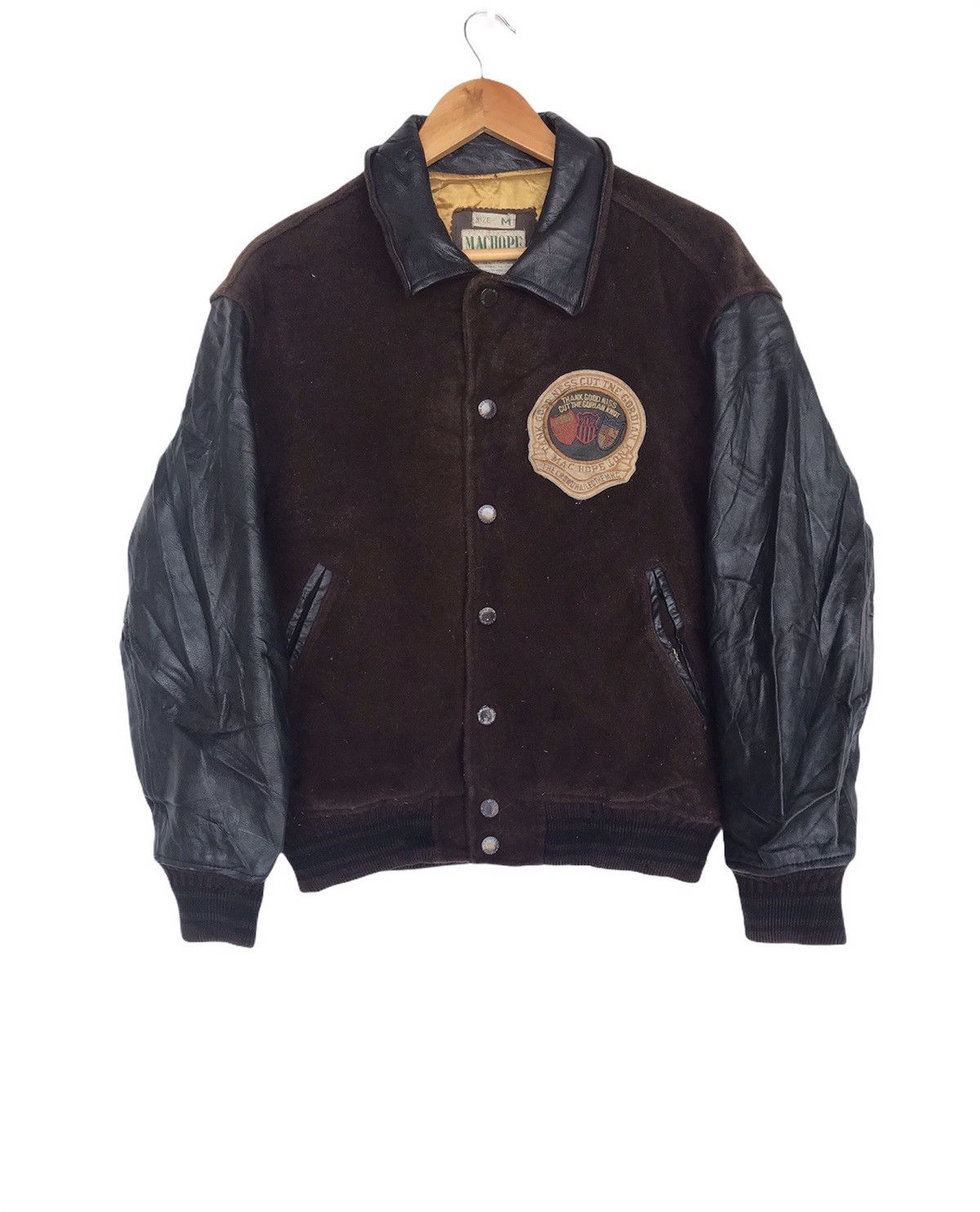 Vintage Vintage 1960s Machope Baseball Team Leather Varsity Jacket Size US M / EU 48-50 / 2 - 2 Thumbnail
