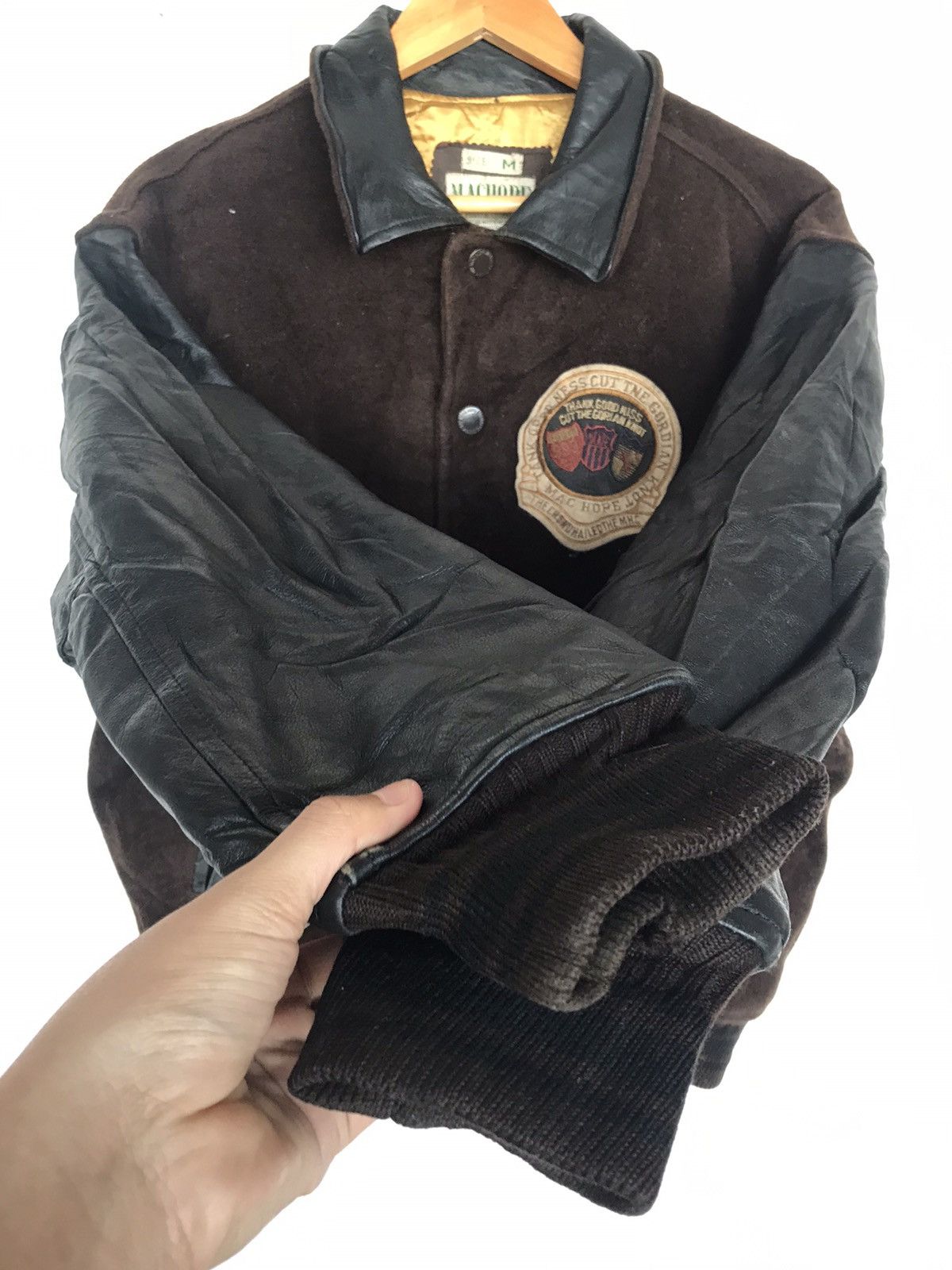 Vintage Vintage 1960s Machope Baseball Team Leather Varsity Jacket Size US M / EU 48-50 / 2 - 4 Thumbnail