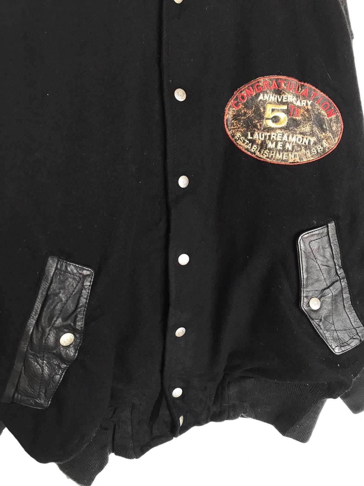 Japanese Brand Vintage 80s Lautreamont Men Varsity Leather Jacket Size US M / EU 48-50 / 2 - 6 Thumbnail
