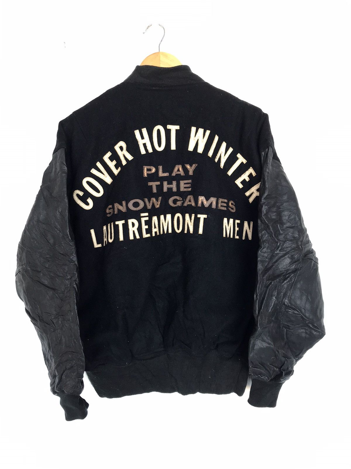 Japanese Brand Vintage 80s Lautreamont Men Varsity Leather Jacket Size US M / EU 48-50 / 2 - 3 Thumbnail