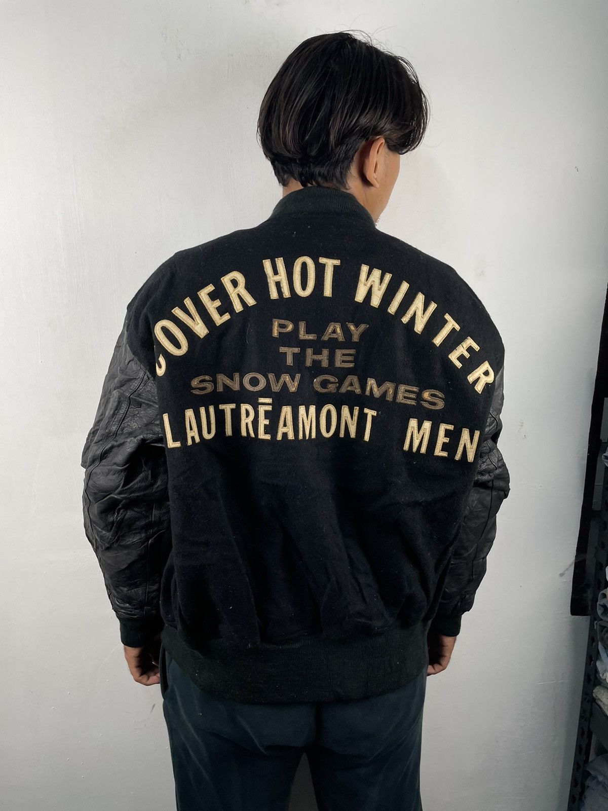 Japanese Brand Vintage 80s Lautreamont Men Varsity Leather Jacket Size US M / EU 48-50 / 2 - 1 Thumbnail
