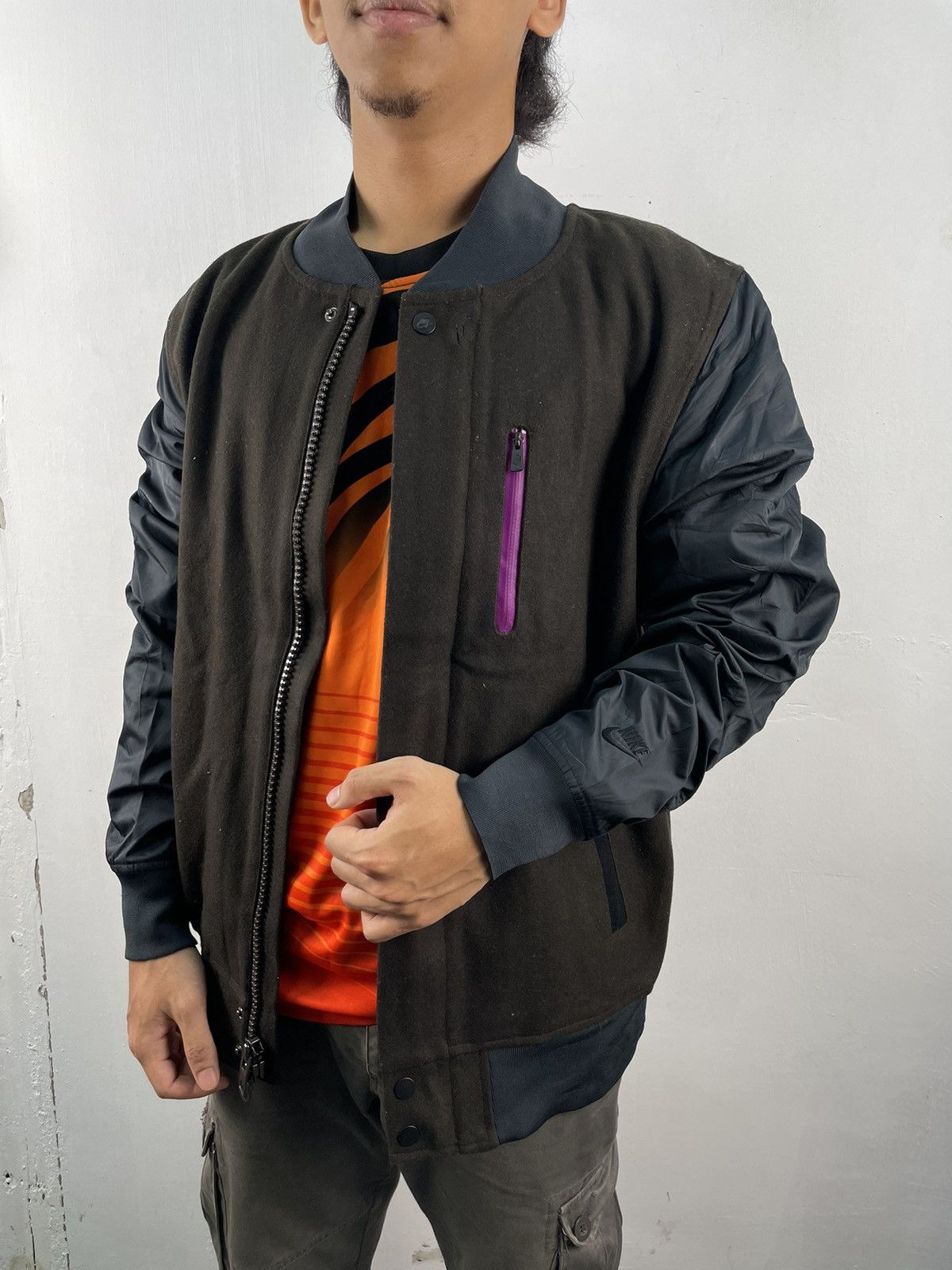 Nike steals🔥 Vintage Nike Varsity Jacket Wool Dark Brown Size US M / EU 48-50 / 2 - 2 Thumbnail