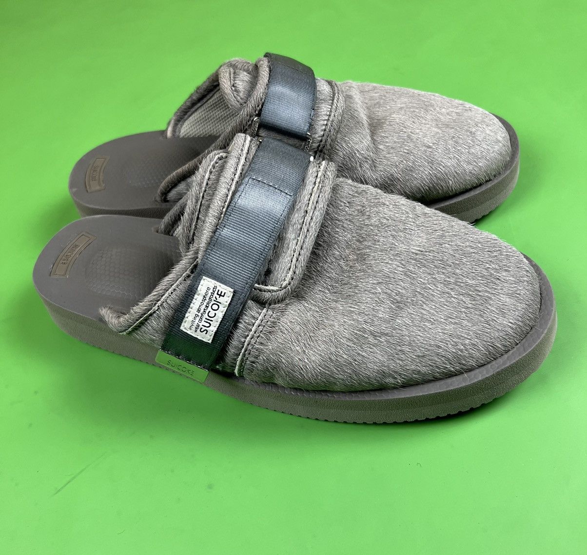 Suicoke Suicoke Zavo VHL Grey Horses Hair Slides Mules / Slip-ons | Grailed