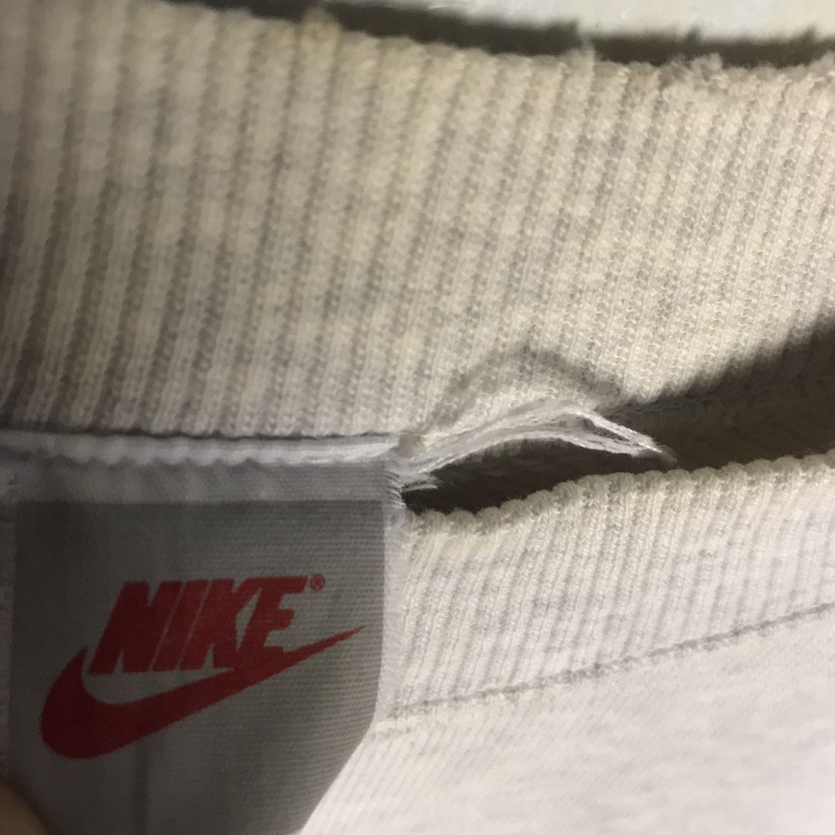 Nike × Vintage Vintage nike grey tag 90s big spellout sweatshirt Size US M / EU 48-50 / 2 - 4 Thumbnail