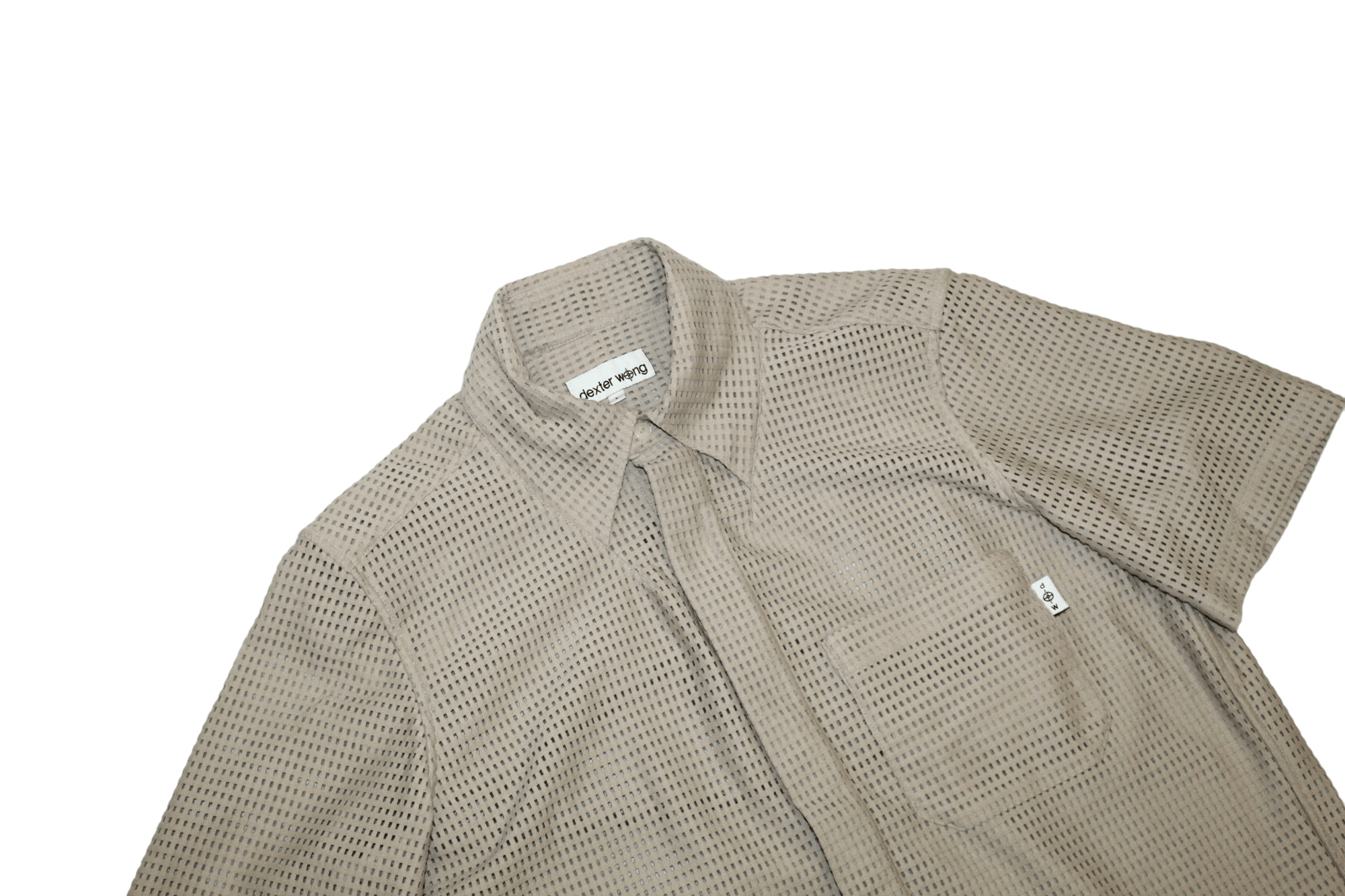 Dexter Wong 💥ARCHIVE💥 90s DEXTER WONG Hidden Button Mesh S/S Shirt Size US L / EU 52-54 / 3 - 7 Thumbnail