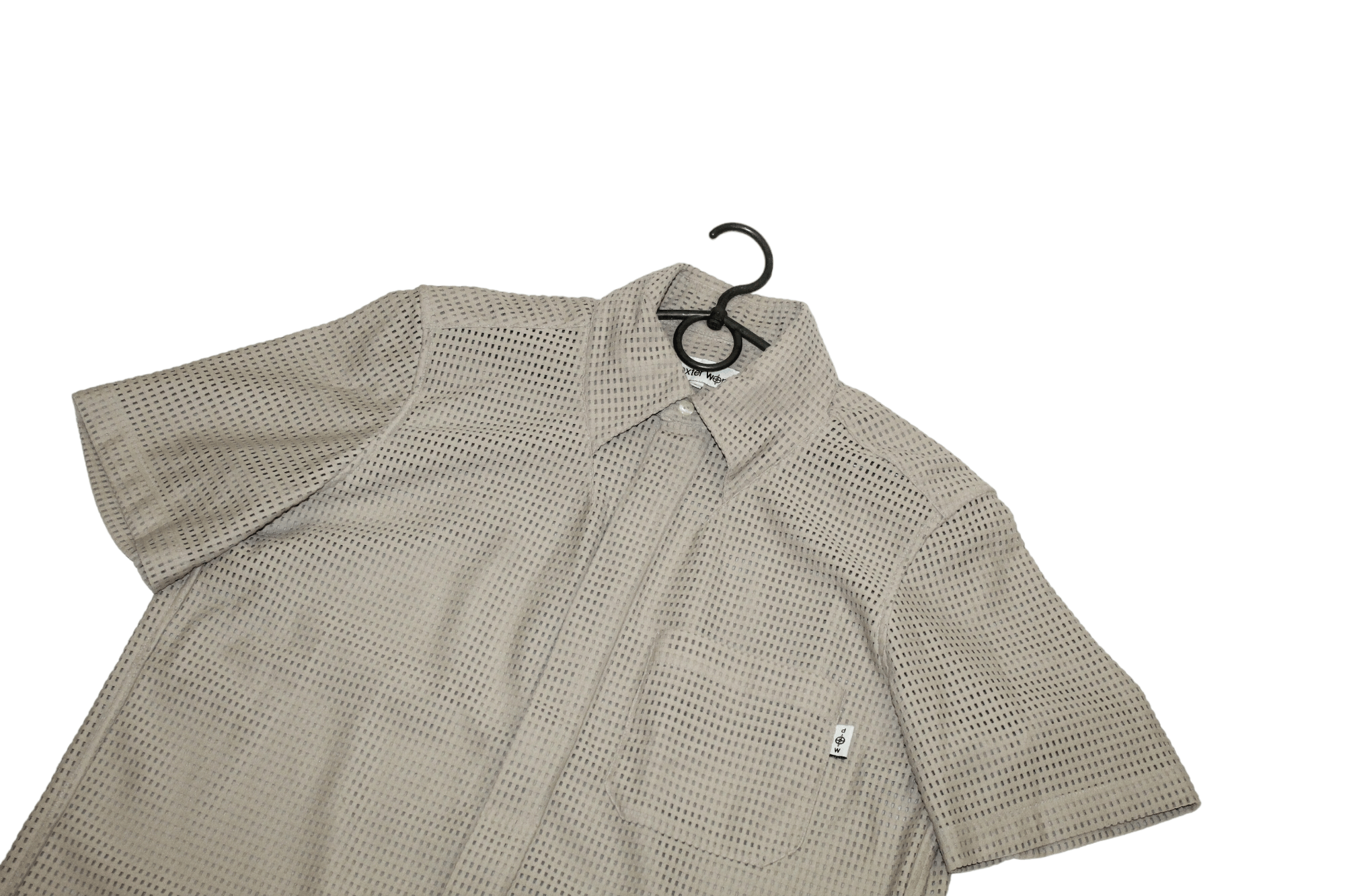 Dexter Wong 💥ARCHIVE💥 90s DEXTER WONG Hidden Button Mesh S/S Shirt Size US L / EU 52-54 / 3 - 11 Thumbnail