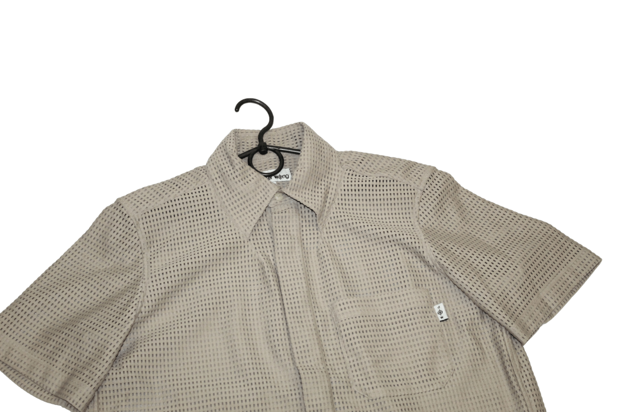 Dexter Wong 💥ARCHIVE💥 90s DEXTER WONG Hidden Button Mesh S/S Shirt Size US L / EU 52-54 / 3 - 10 Thumbnail