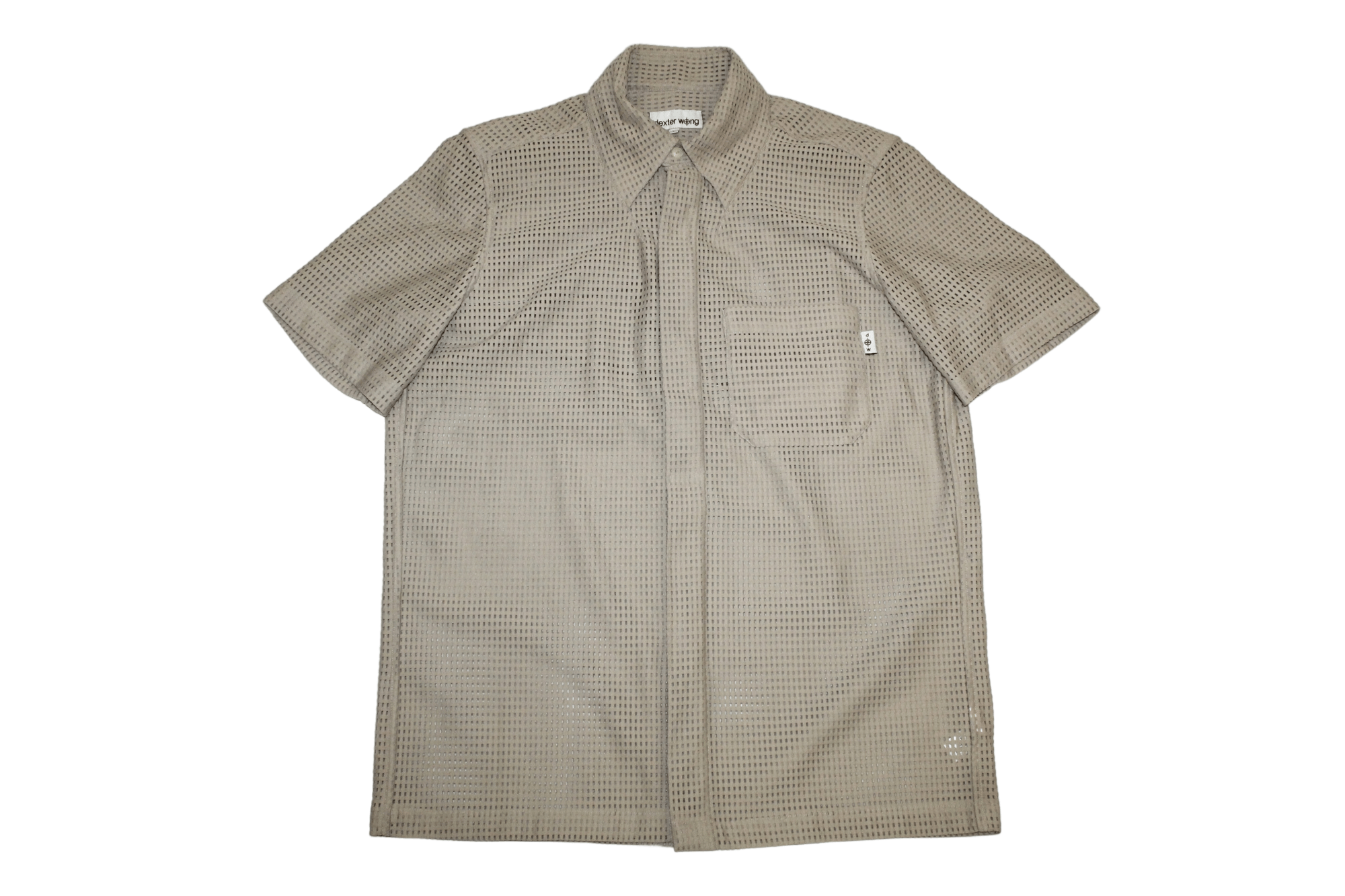 Dexter Wong 💥ARCHIVE💥 90s DEXTER WONG Hidden Button Mesh S/S Shirt Size US L / EU 52-54 / 3 - 3 Thumbnail