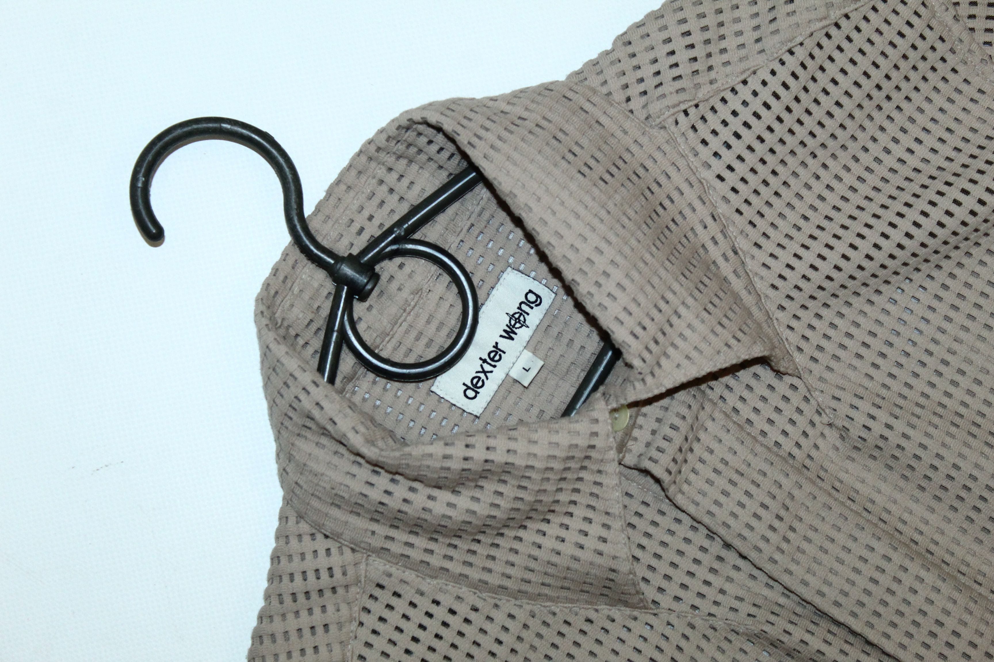Dexter Wong 💥ARCHIVE💥 90s DEXTER WONG Hidden Button Mesh S/S Shirt Size US L / EU 52-54 / 3 - 2 Thumbnail