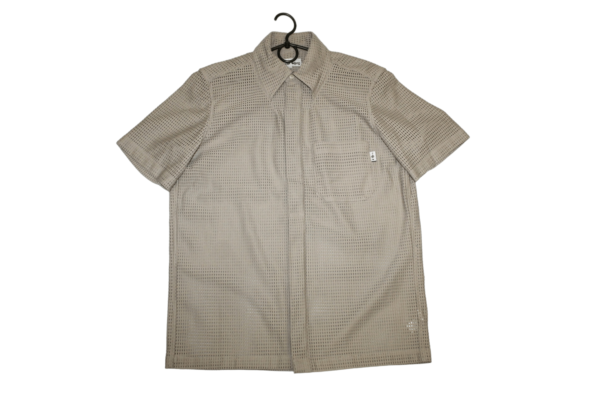 Dexter Wong 💥ARCHIVE💥 90s DEXTER WONG Hidden Button Mesh S/S Shirt Size US L / EU 52-54 / 3 - 9 Thumbnail