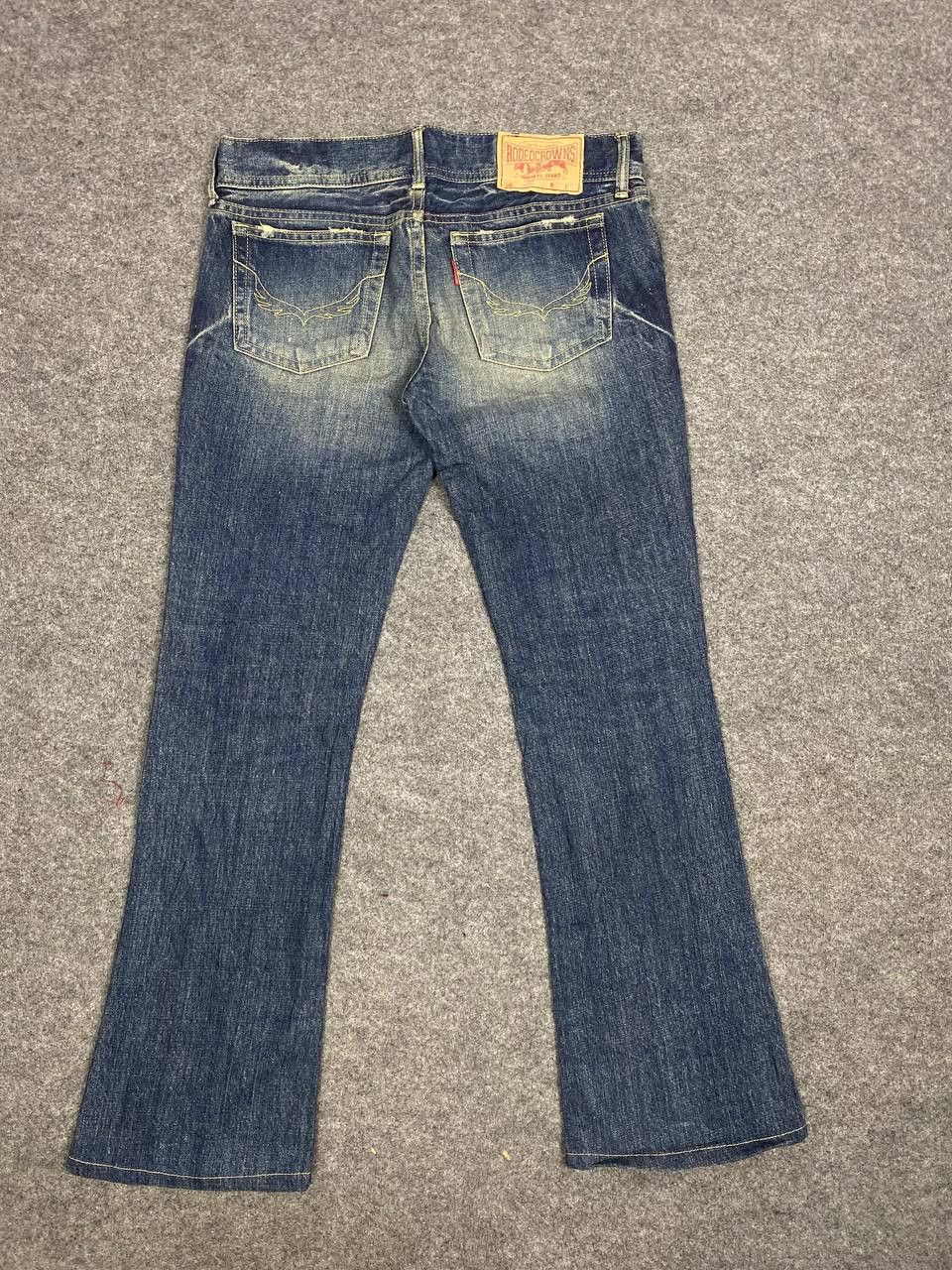 image of Rodeo Crowns s Bootcut Flare Distressed Denim, Women's (Size 32)