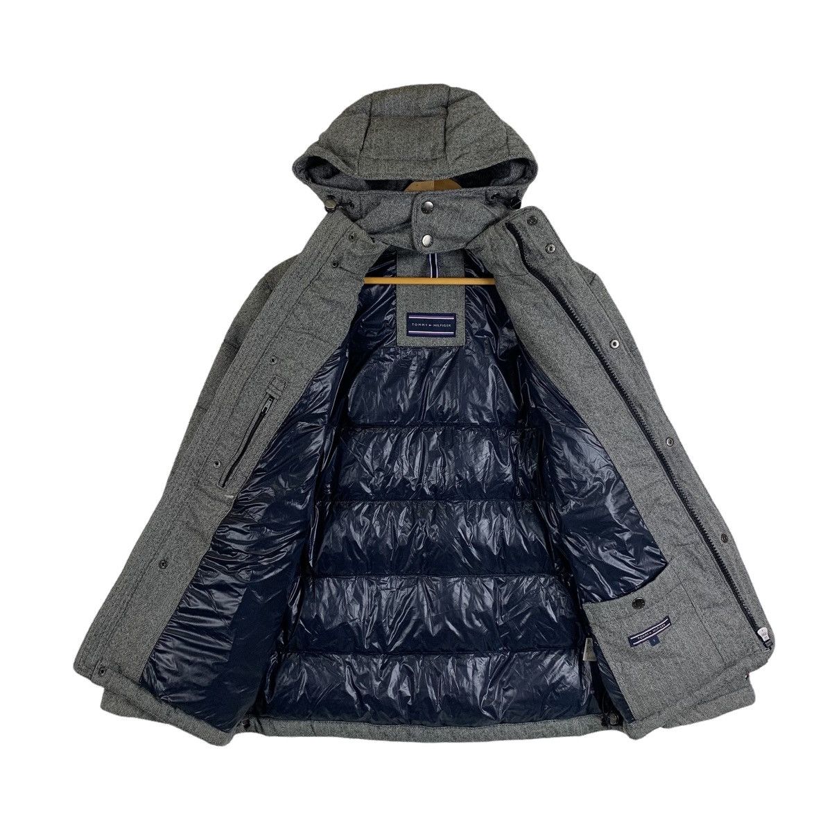 Tommy Hilfiger × Vintage Vintage TOMMY HILFIGER Casual Toggle Hoodie Puffer Jacket Size US S / EU 44-46 / 1 - 3 Thumbnail