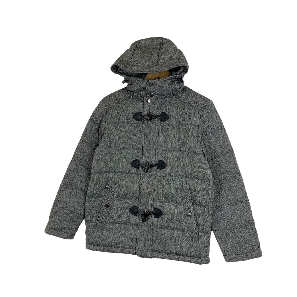 Tommy Hilfiger × Vintage Vintage TOMMY HILFIGER Casual Toggle Hoodie Puffer Jacket Size US S / EU 44-46 / 1 - 4 Thumbnail