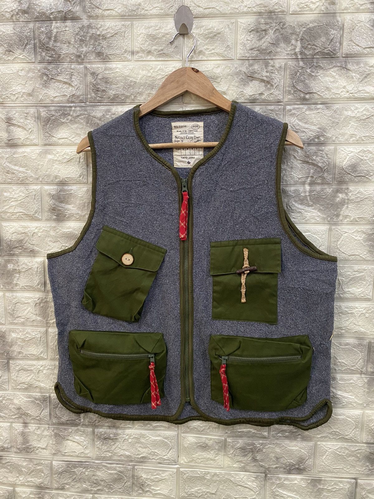 🔥Vintage Nicole club x Kagumi Saski multipocket fleece vest