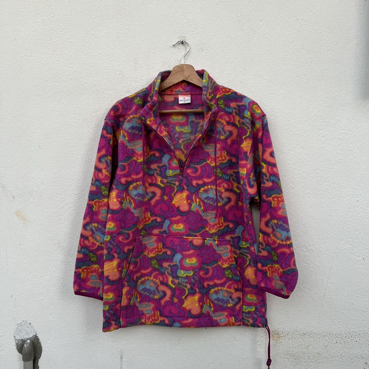 Japanese Brand RARE FLEECE JACKET NAVAJO DESIGN ASICS DEPORTE FULL PRINT Size US L / EU 52-54 / 3 - 9 Thumbnail