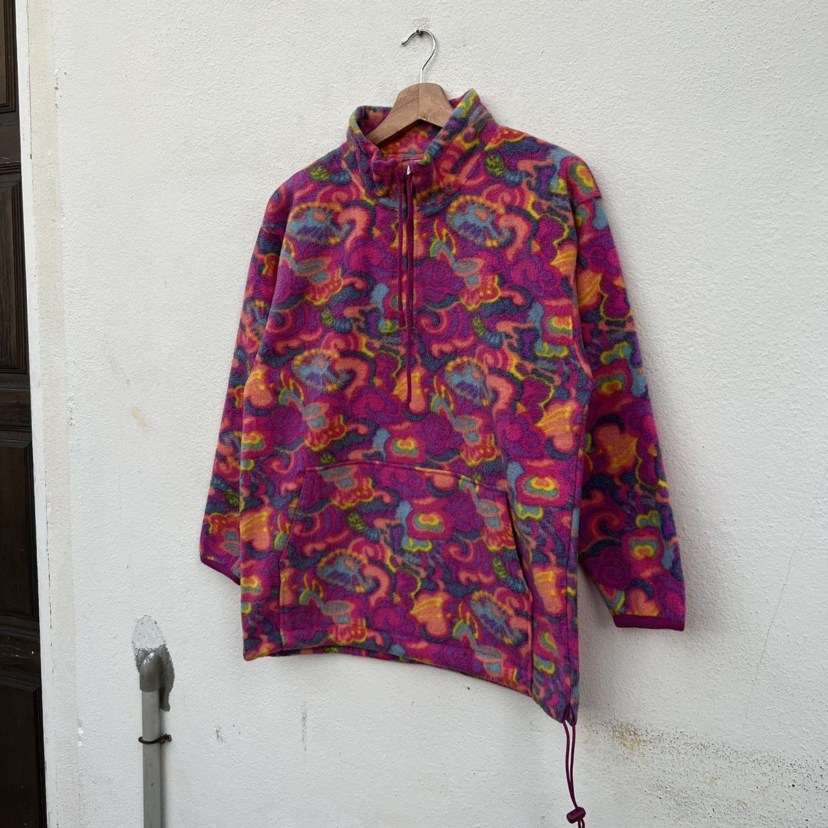 Japanese Brand RARE FLEECE JACKET NAVAJO DESIGN ASICS DEPORTE FULL PRINT Size US L / EU 52-54 / 3 - 2 Thumbnail