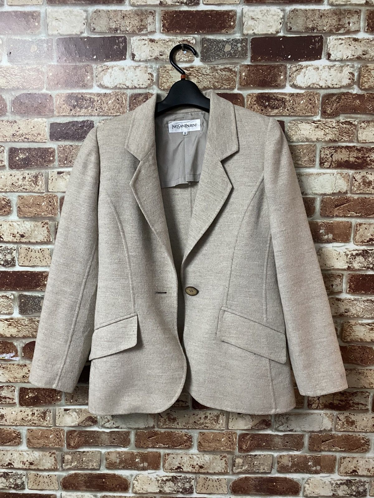 Vintage × Yves Saint Laurent GK147 YVES SAINT LAURENT WOVEN SHORT JACKET Size US S / EU 44-46 / 1 - 3 Thumbnail