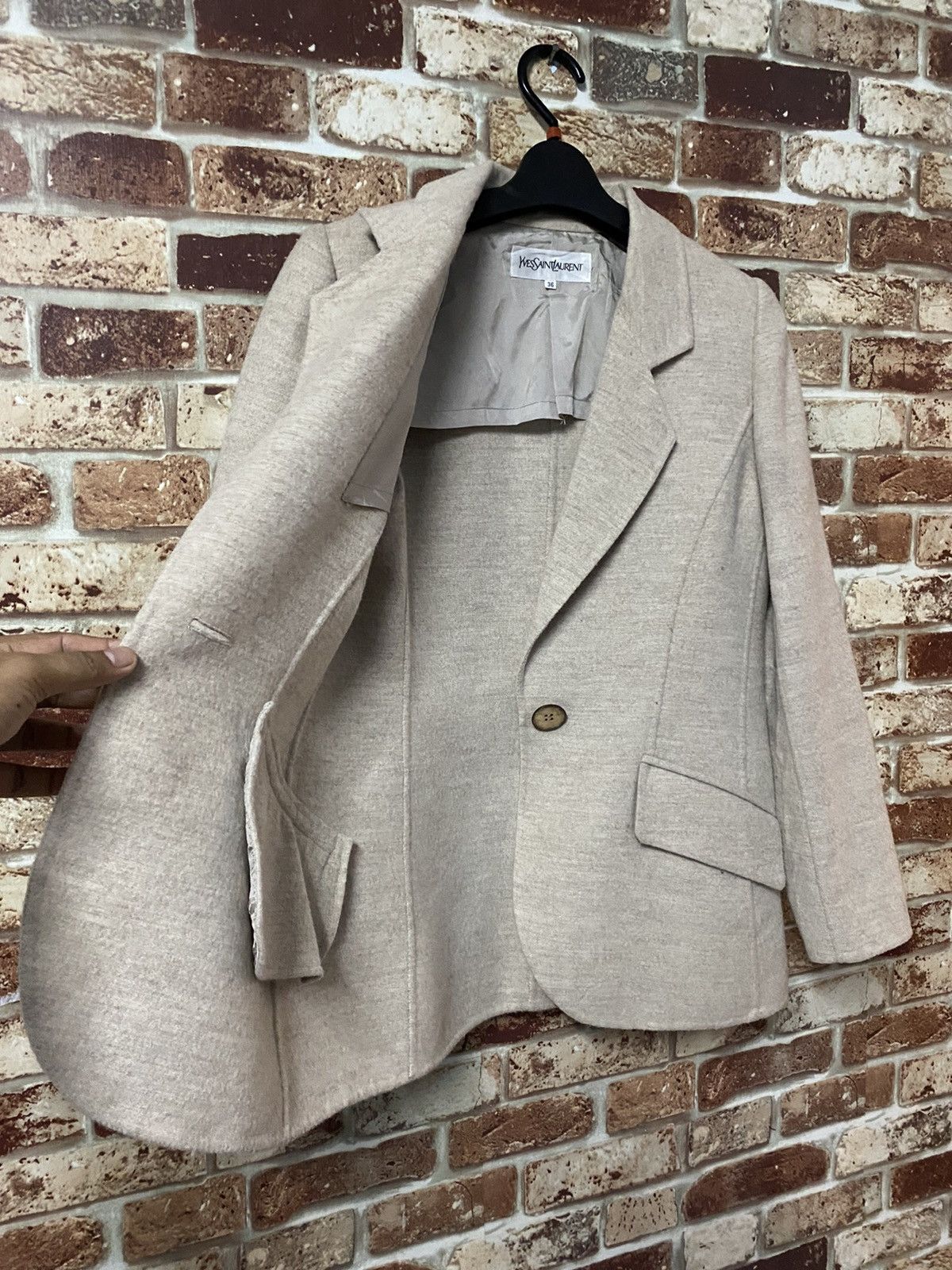Vintage × Yves Saint Laurent GK147 YVES SAINT LAURENT WOVEN SHORT JACKET Size US S / EU 44-46 / 1 - 4 Thumbnail