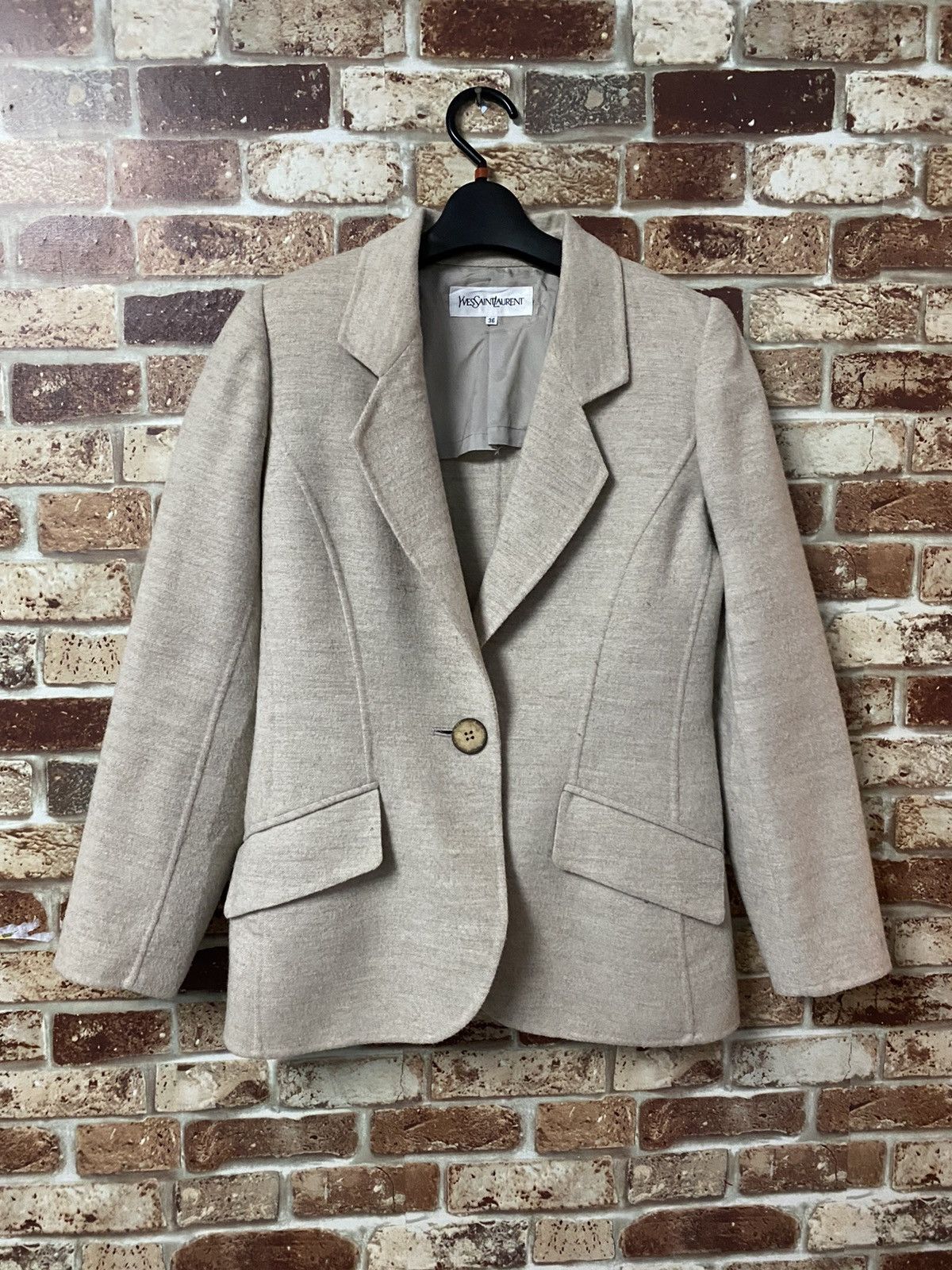 Vintage × Yves Saint Laurent GK147 YVES SAINT LAURENT WOVEN SHORT JACKET Size US S / EU 44-46 / 1 - 2 Thumbnail