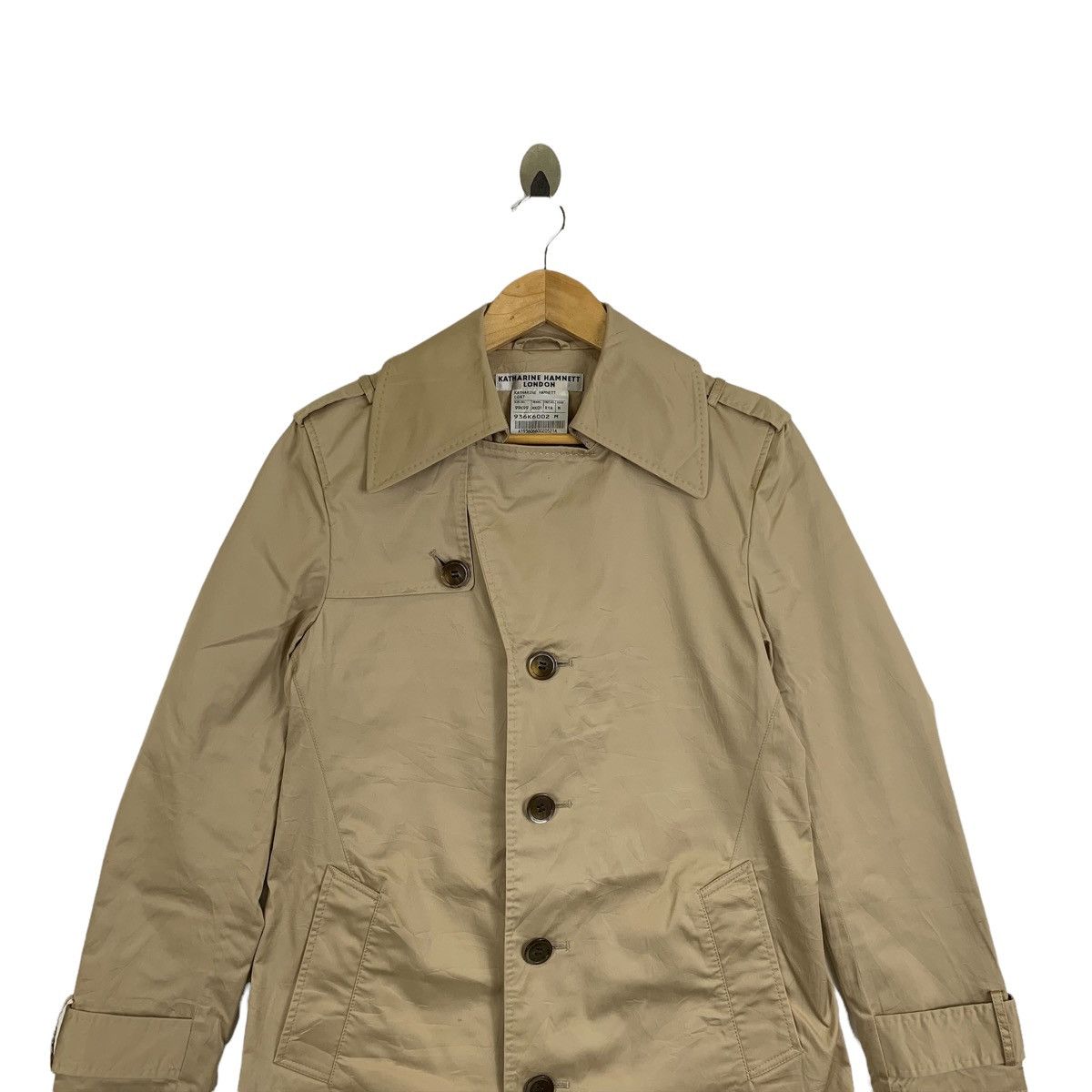 Katharine Hamnett London × Vintage KATHARINE HAMNETT London Fashion Designer Trench Coat Jacket Size US M / EU 48-50 / 2 - 5 Thumbnail