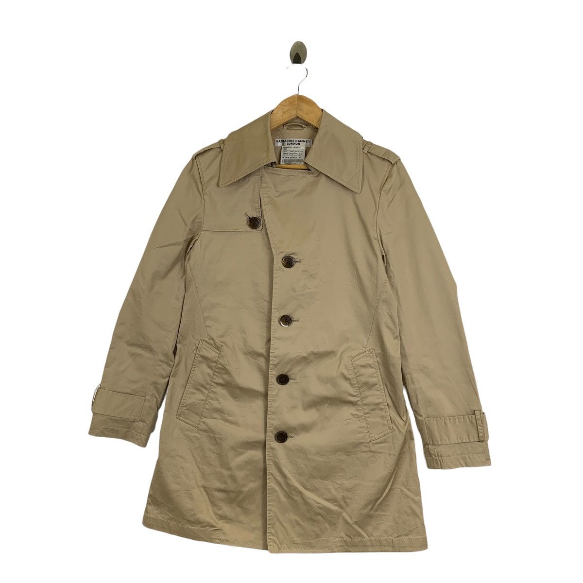 Katharine Hamnett London × Vintage KATHARINE HAMNETT London Fashion Designer Trench Coat Jacket Size US M / EU 48-50 / 2 - 4 Thumbnail