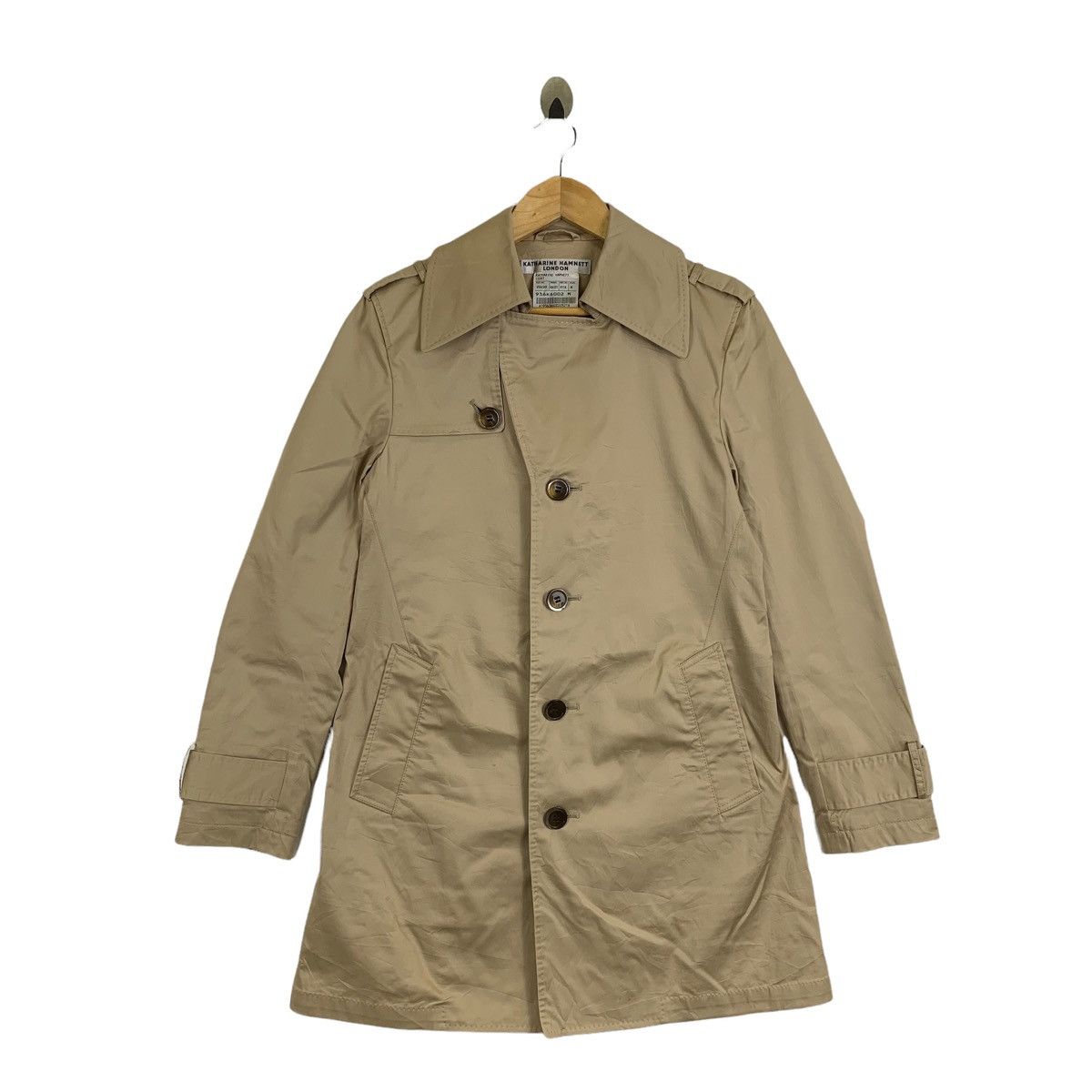 Katharine Hamnett London × Vintage KATHARINE HAMNETT London Fashion Designer Trench Coat Jacket Size US M / EU 48-50 / 2 - 1 Thumbnail