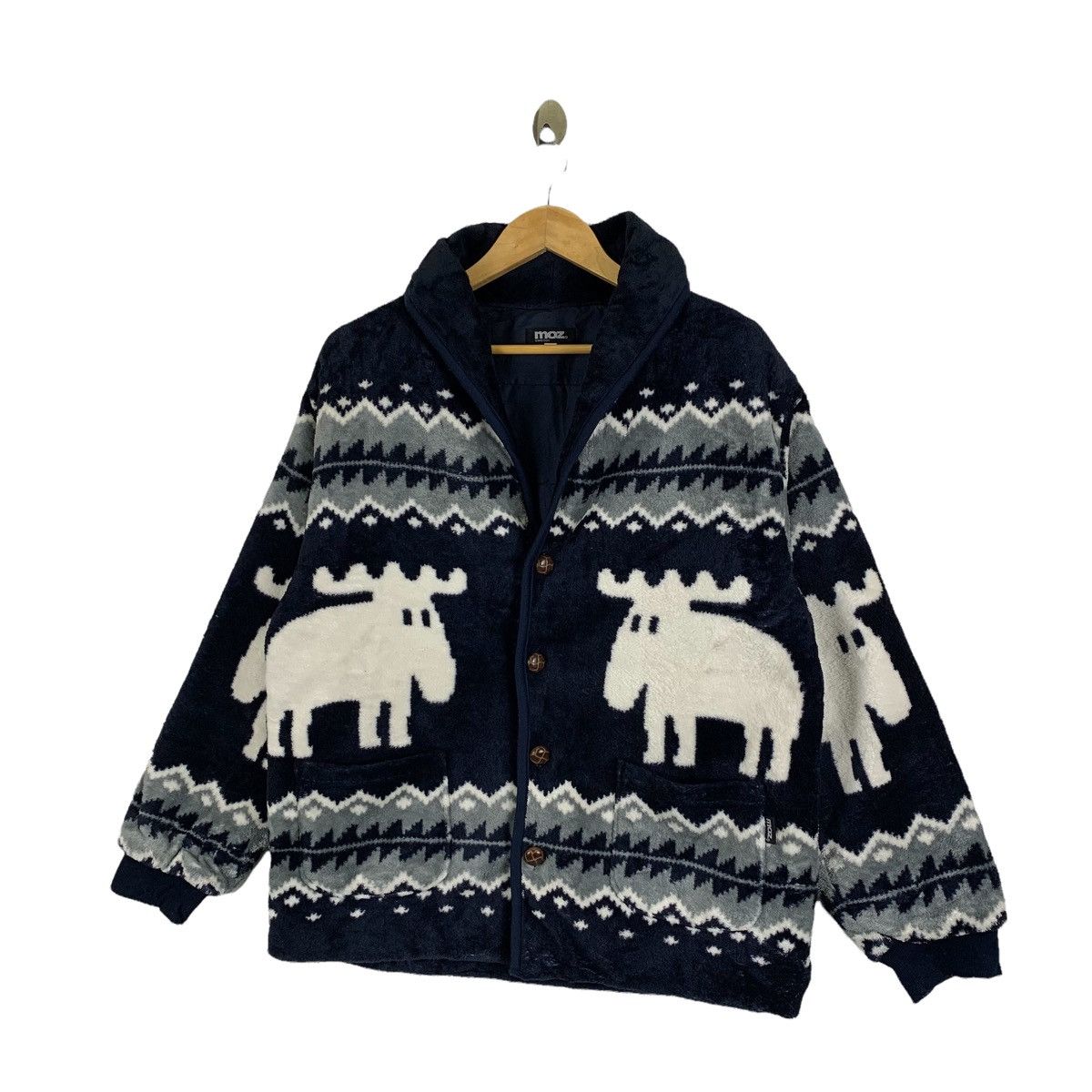 Habitat × Vintage Vintage MOZ Sweden Habitat Animal Design Fleece Jacket Size US L / EU 52-54 / 3 - 4 Thumbnail